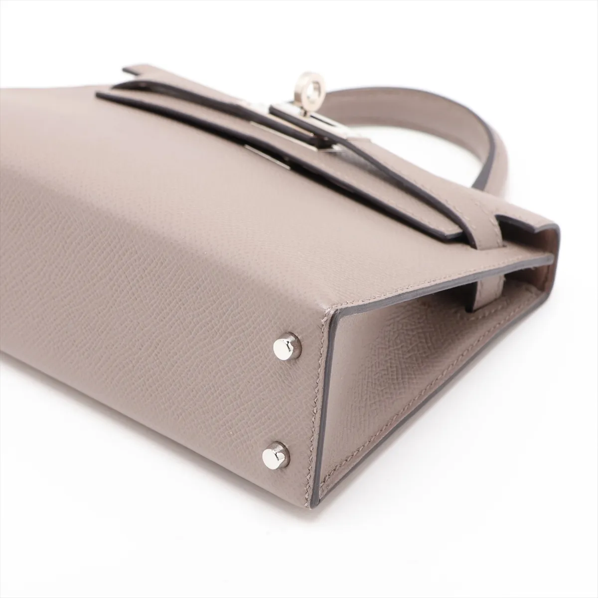 [Individually packaged] Hermes Mini Kelly 2 20 Sellier Veau Epsom Gris Asphalt Silver Hardware A: 2017 — view 3