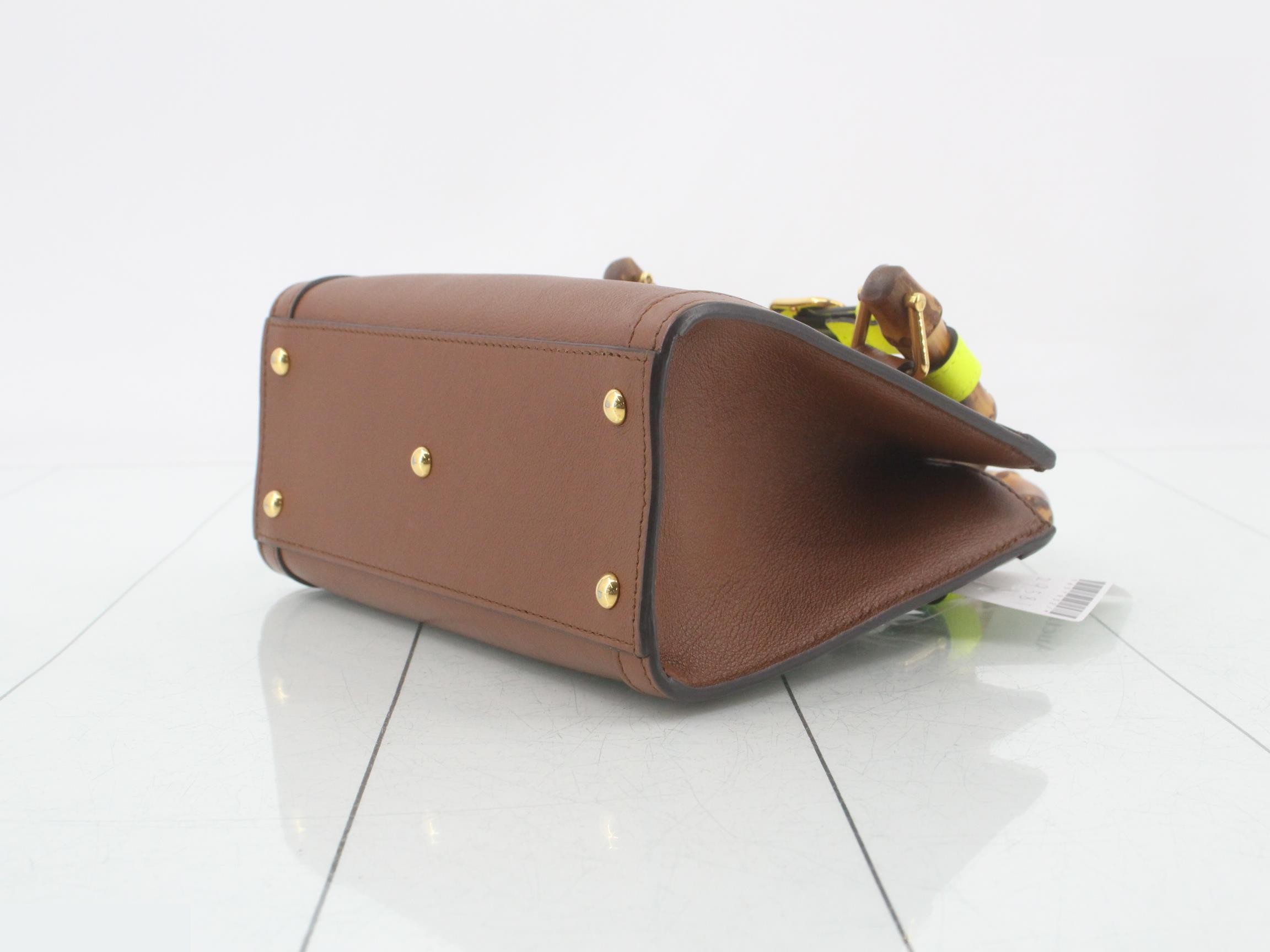 Diana Bamboo Leather 2-Way Handbag — view 6