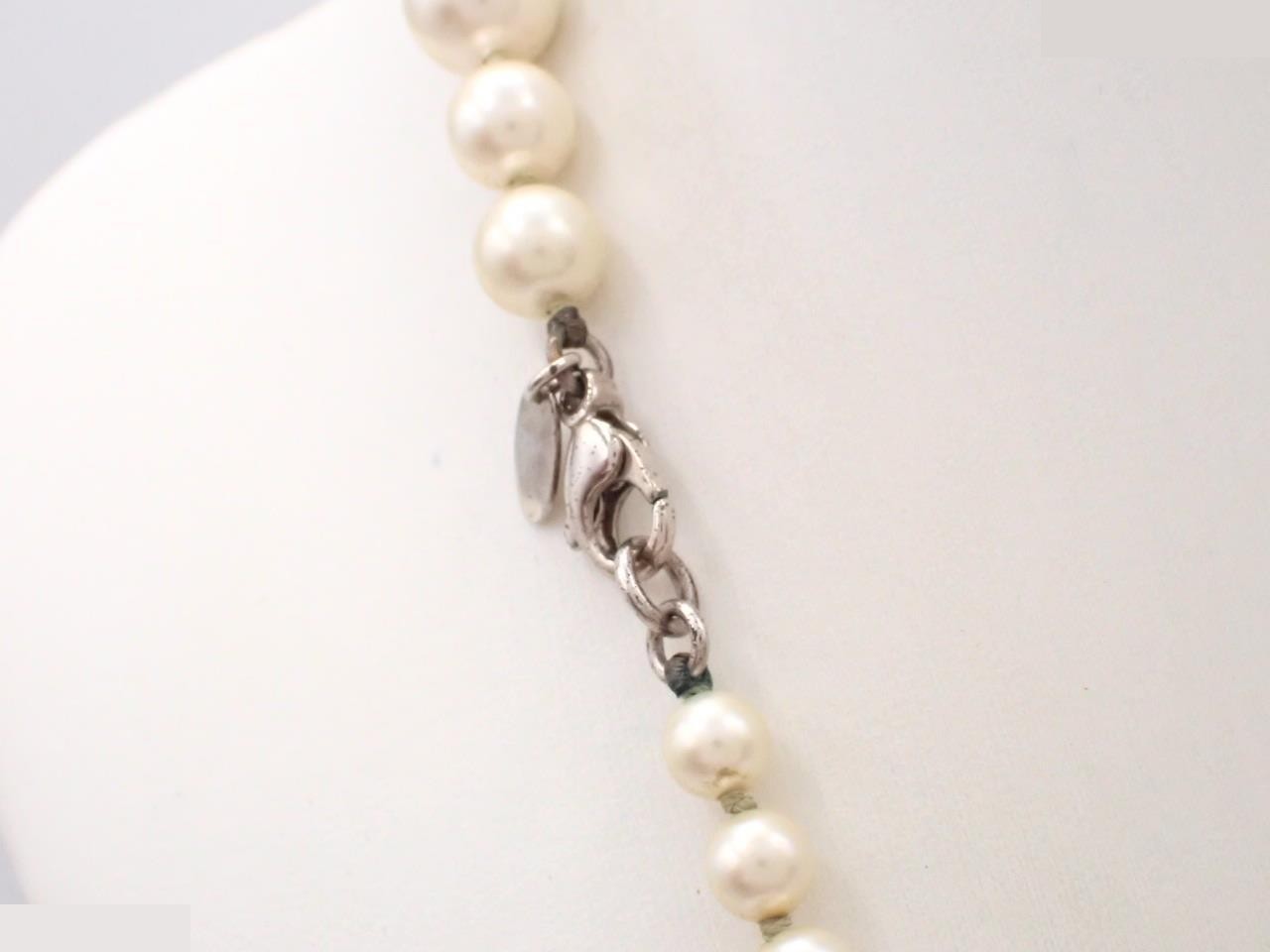 Pearl Coco Mark Long Necklace, Neck circumference approximately 86cm — view 2