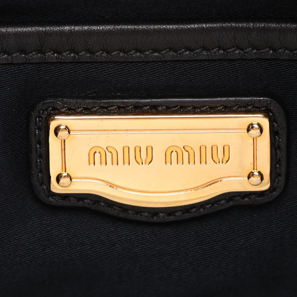 Leather 2-Way Handbag, Black — view 14