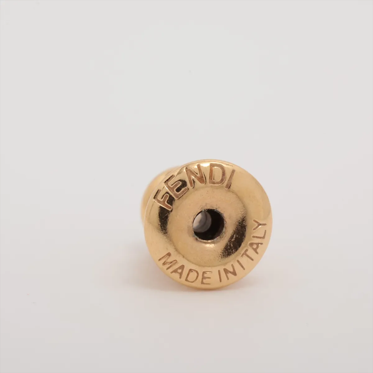 8AG738 F is Fendi earrings (for both ears) GP x Rhinestone Gold — view 5