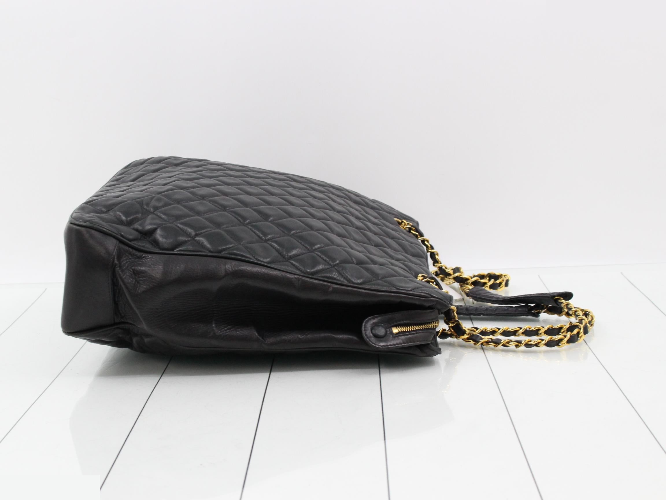 Matelassé Lambskin Chain Tote — view 3