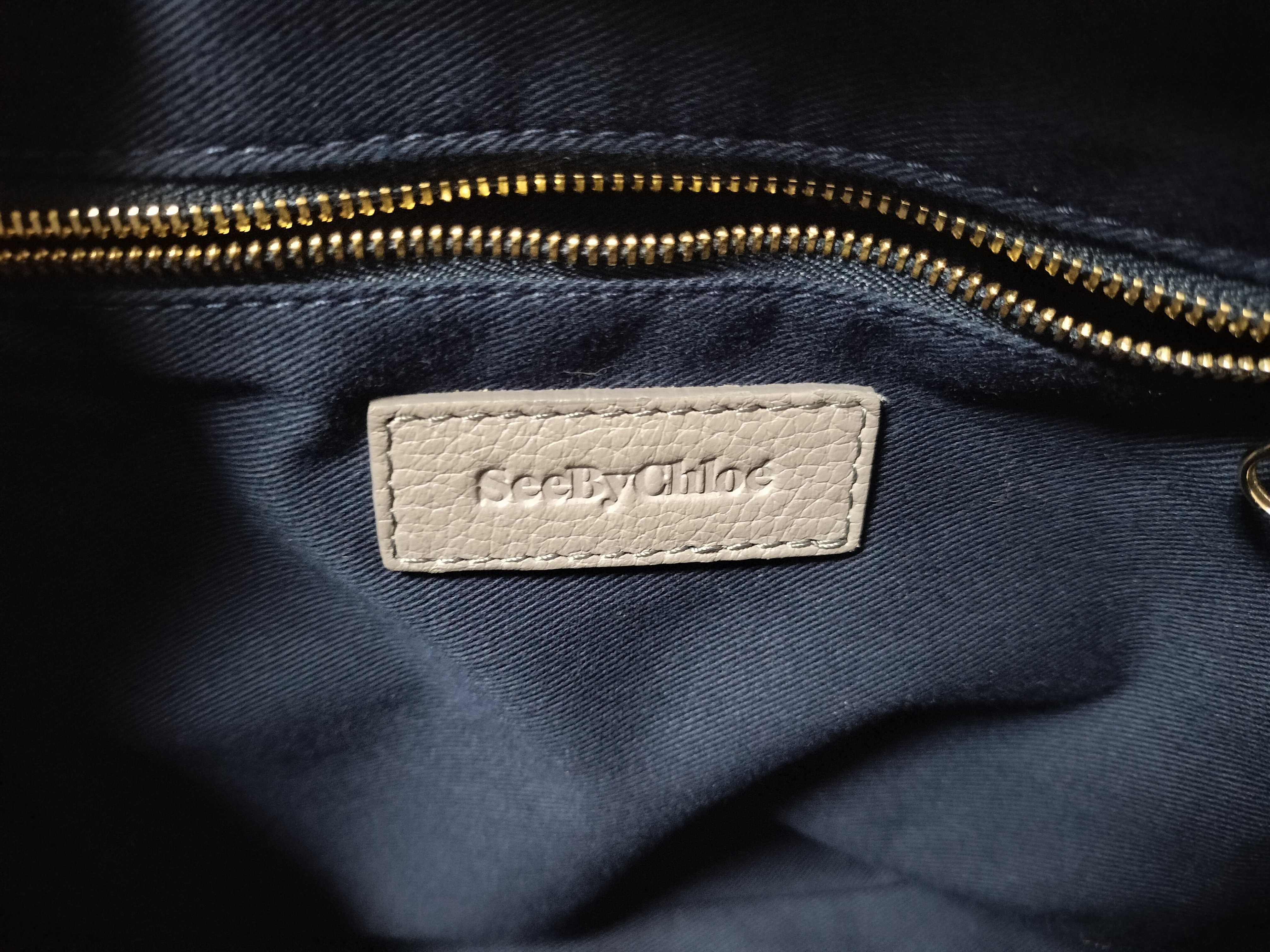SEE BY CHLOE Leather Light Gray 2-Way Bag Shoulder Bag — view 12