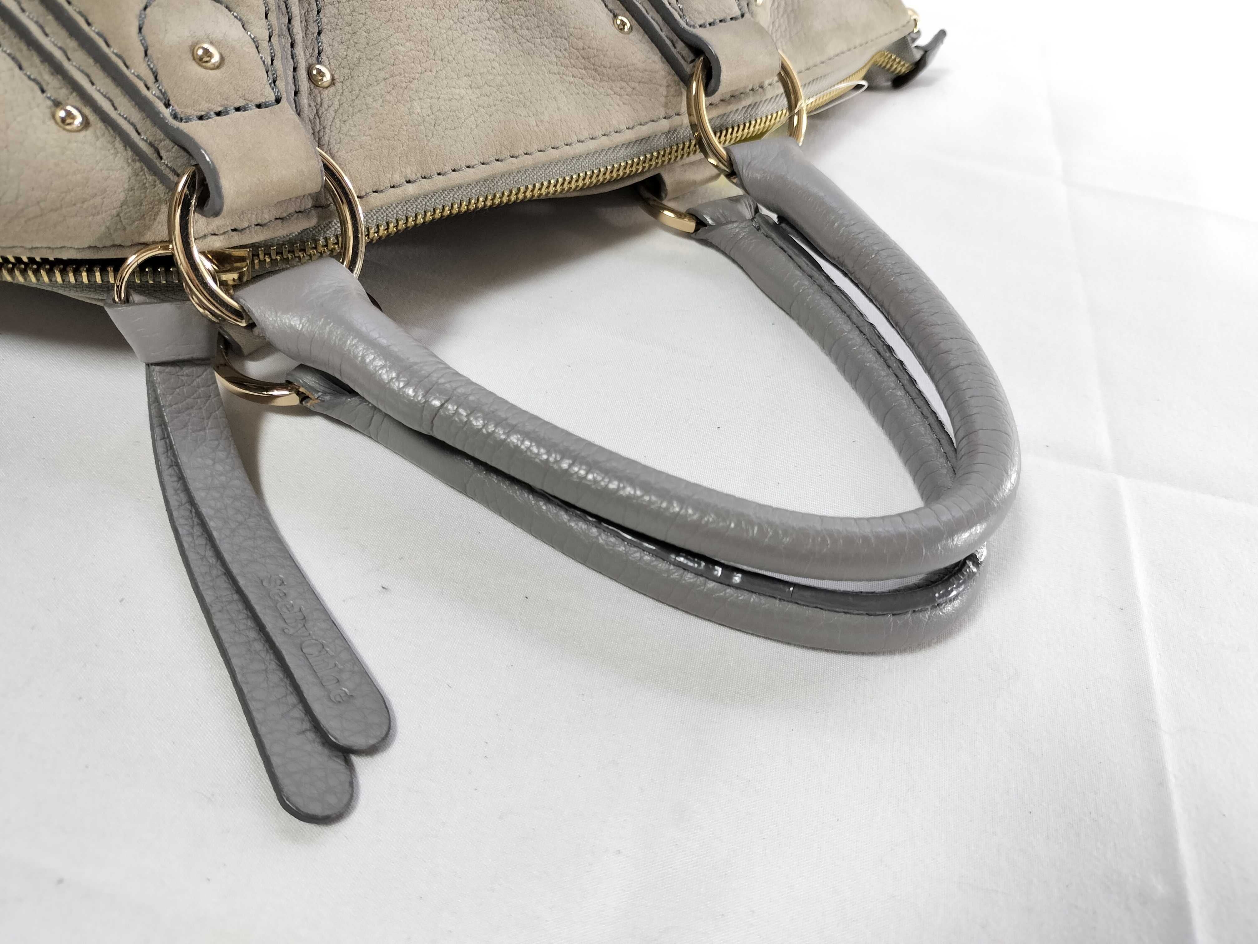SEE BY CHLOE Leather Light Gray 2-Way Bag Shoulder Bag — view 3