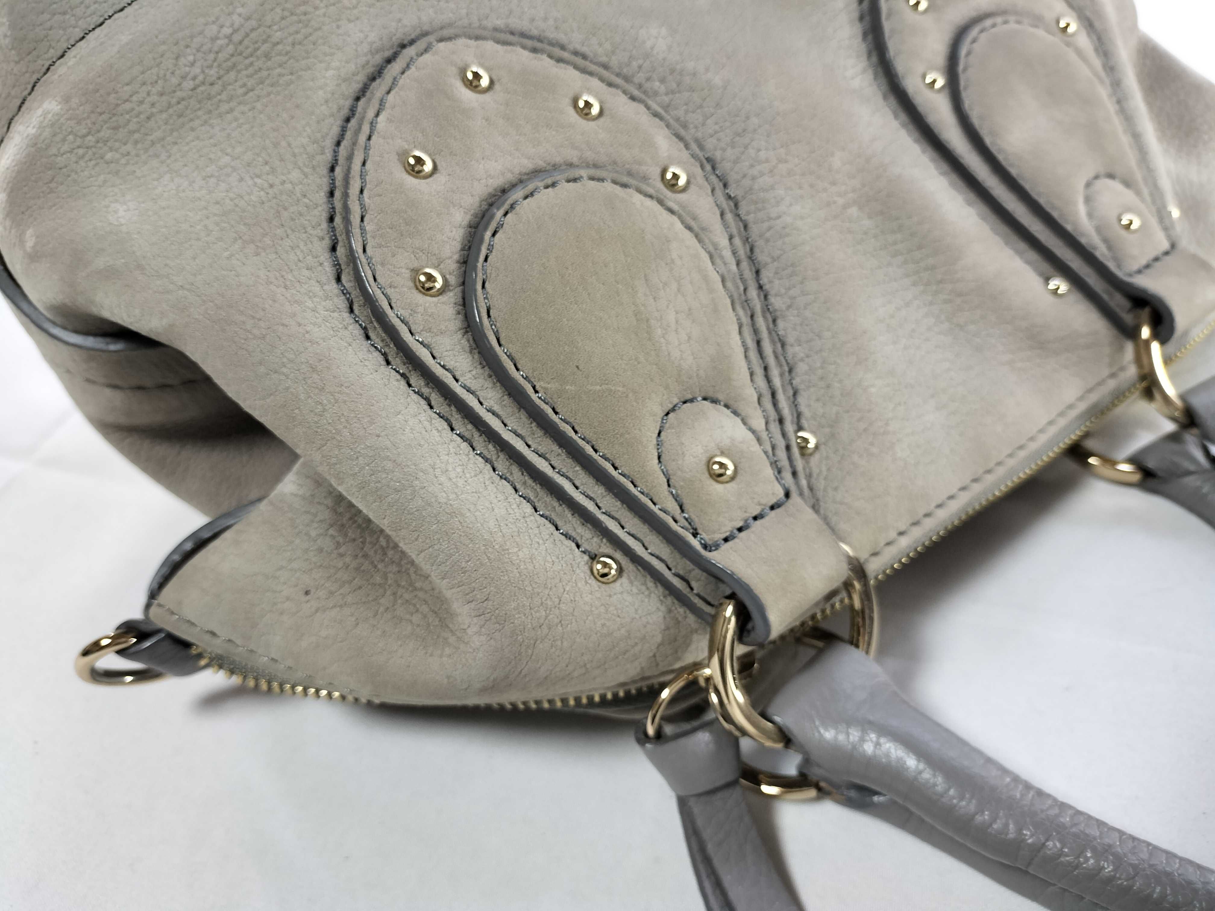 SEE BY CHLOE Leather Light Gray 2-Way Bag Shoulder Bag — view 5