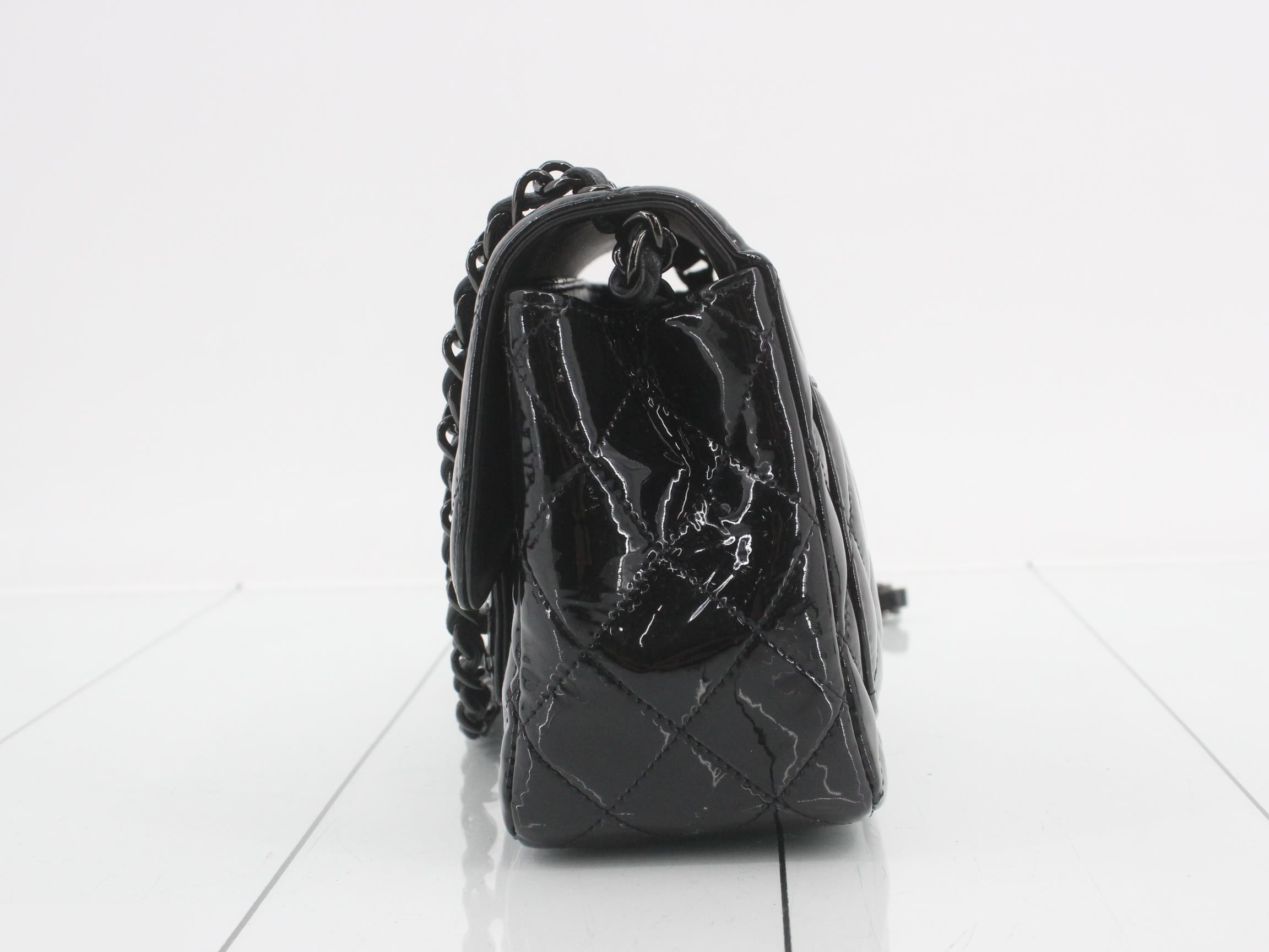 Enamel Matelassé Shoulder Bag — view 3
