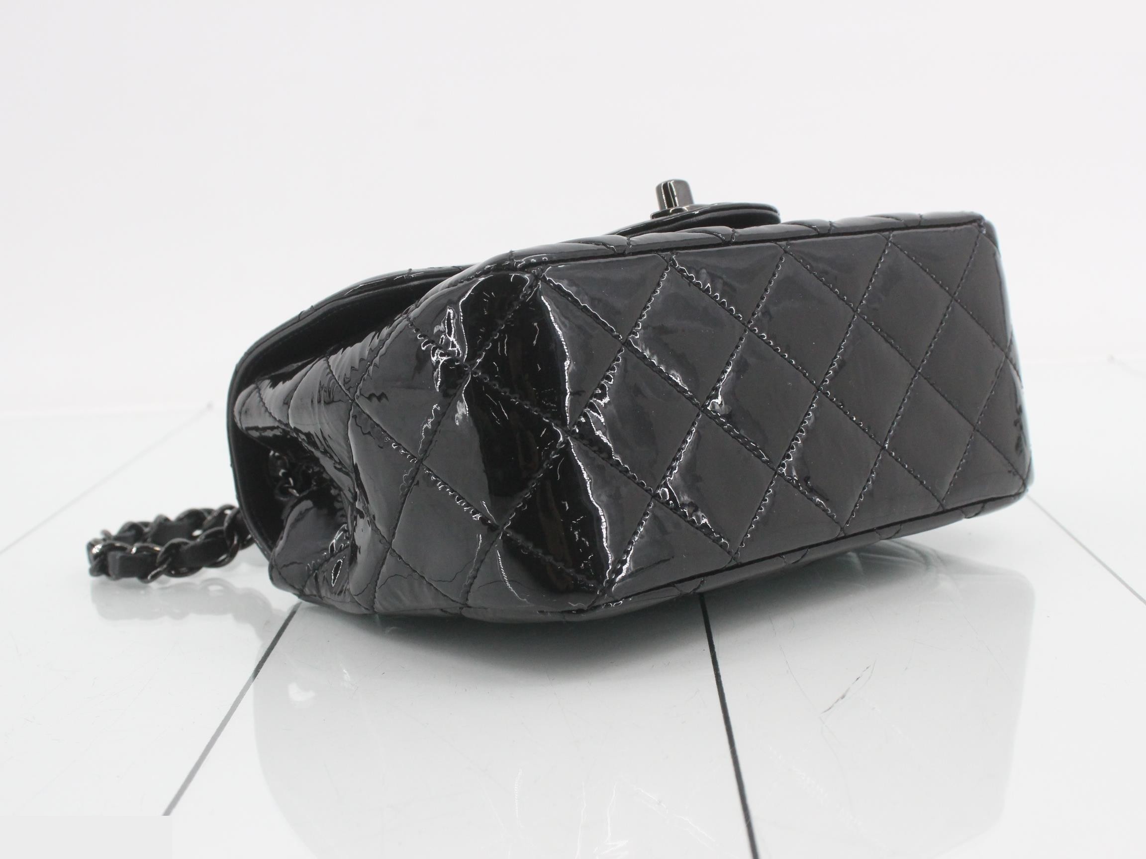 Enamel Matelassé Shoulder Bag — view 5