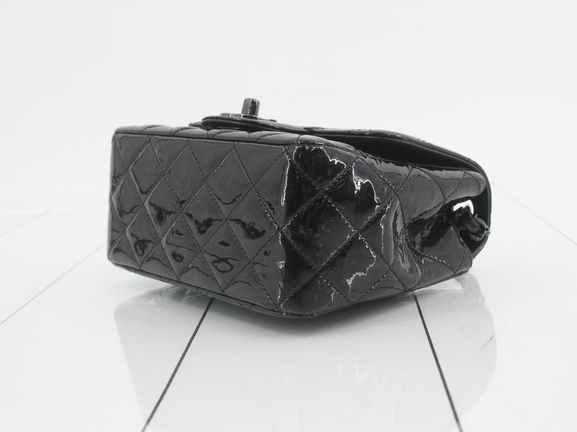 Enamel Matelassé Shoulder Bag — view 6