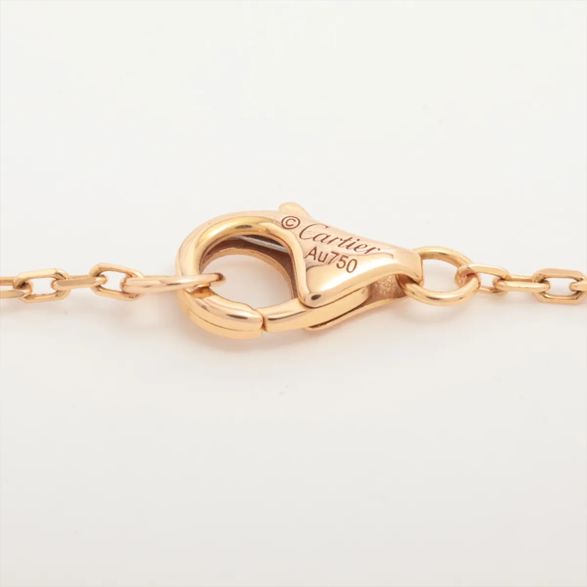 Trinity Heart Diamond Necklace, 750 (Yellow Gold x Pink Gold x White Gold), 4.3g, GLK152, Metal imperfections, CRB7061200 — view 4
