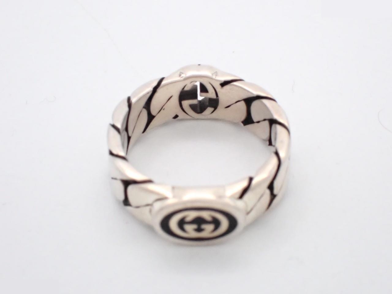 Interlocking ring, 925 sterling silver, stamped #14, actual size #13, 6.2g — view 2