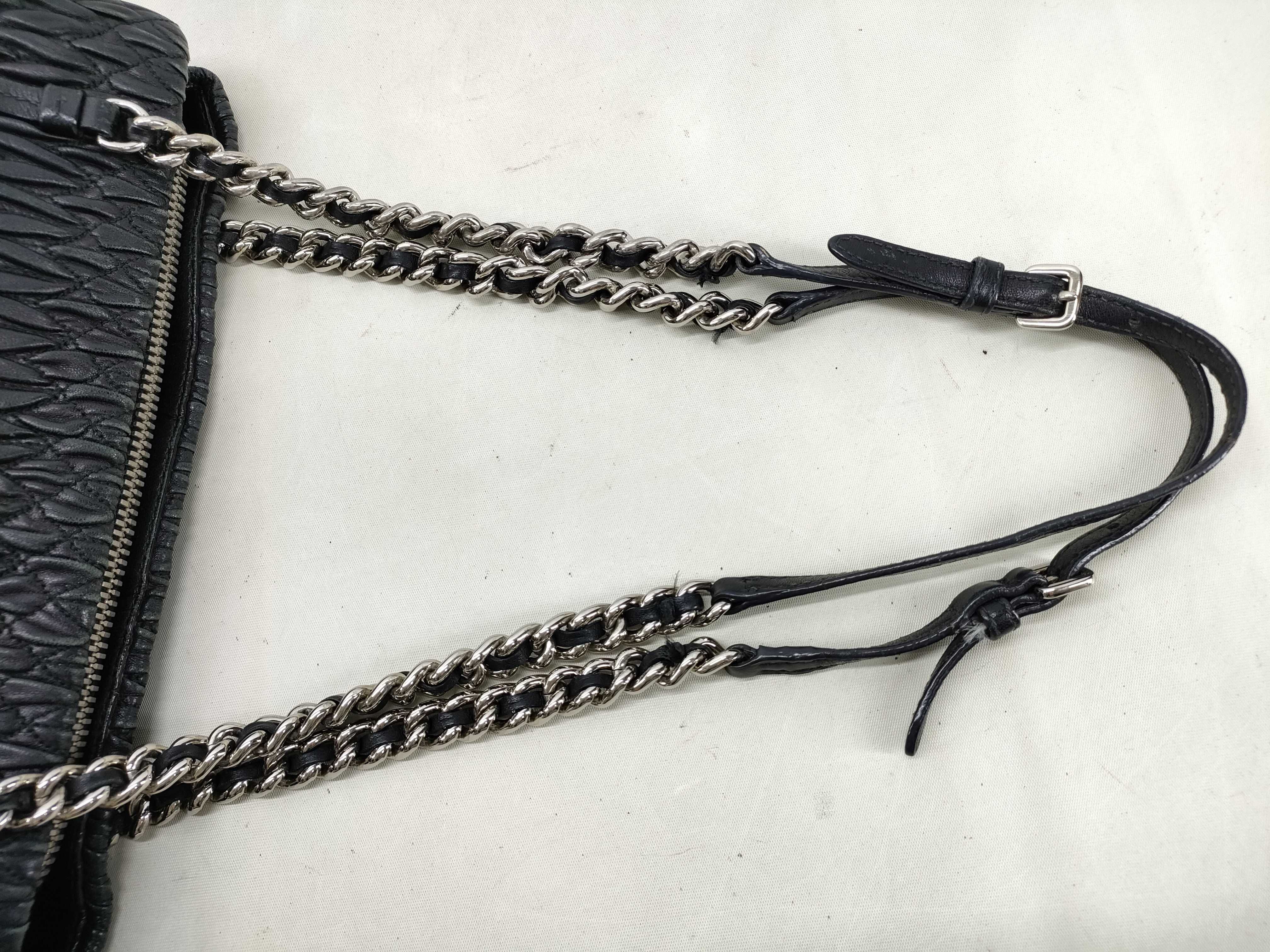 Leather Chain Shoulder Bag Tote Bag — view 4