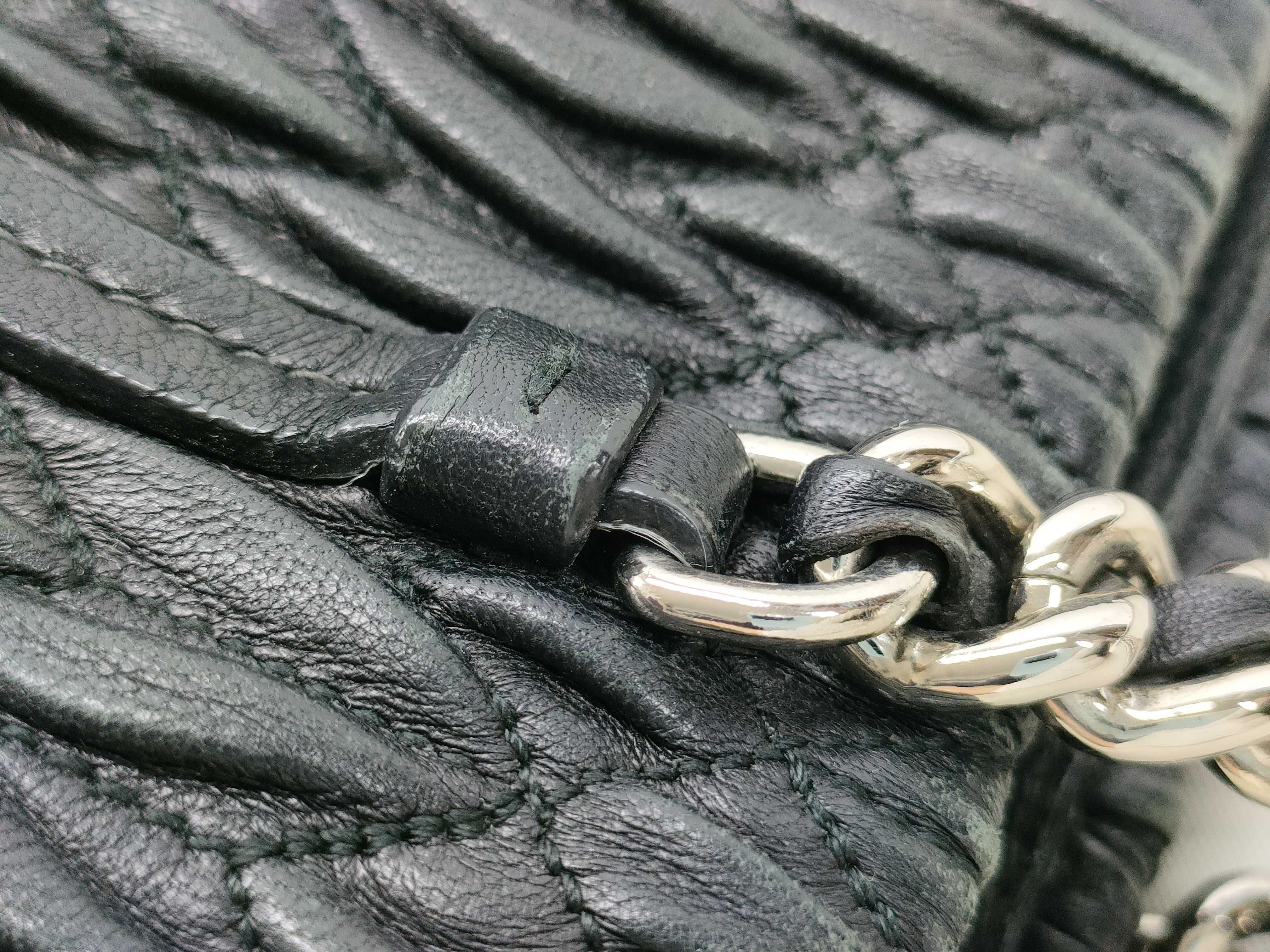 Leather Chain Shoulder Bag Tote Bag — view 6