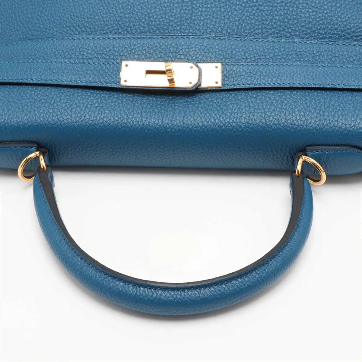 [Individually packaged] Hermes Kelly 35 Letournée Togo Blue Izmir Gold Hardware Q: 2013 — view 5