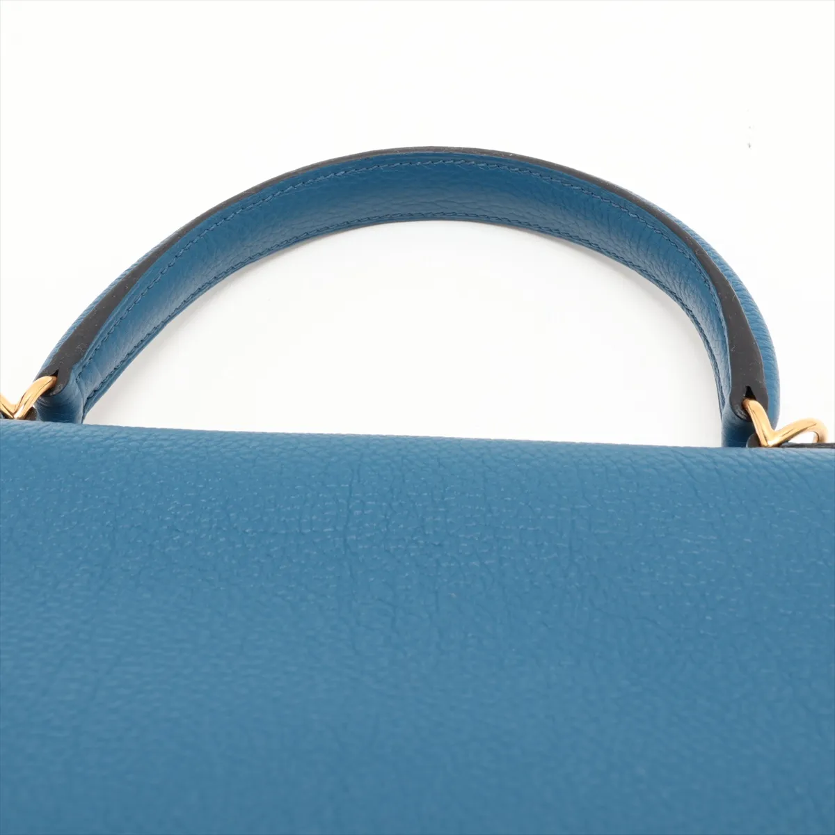 [Individually packaged] Hermes Kelly 35 Letournée Togo Blue Izmir Gold Hardware Q: 2013 — view 6