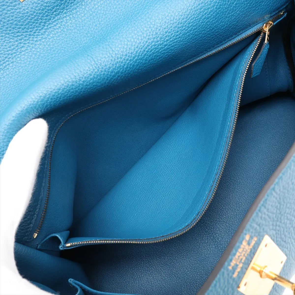 [Individually packaged] Hermes Kelly 35 Letournée Togo Blue Izmir Gold Hardware Q: 2013 — view 9