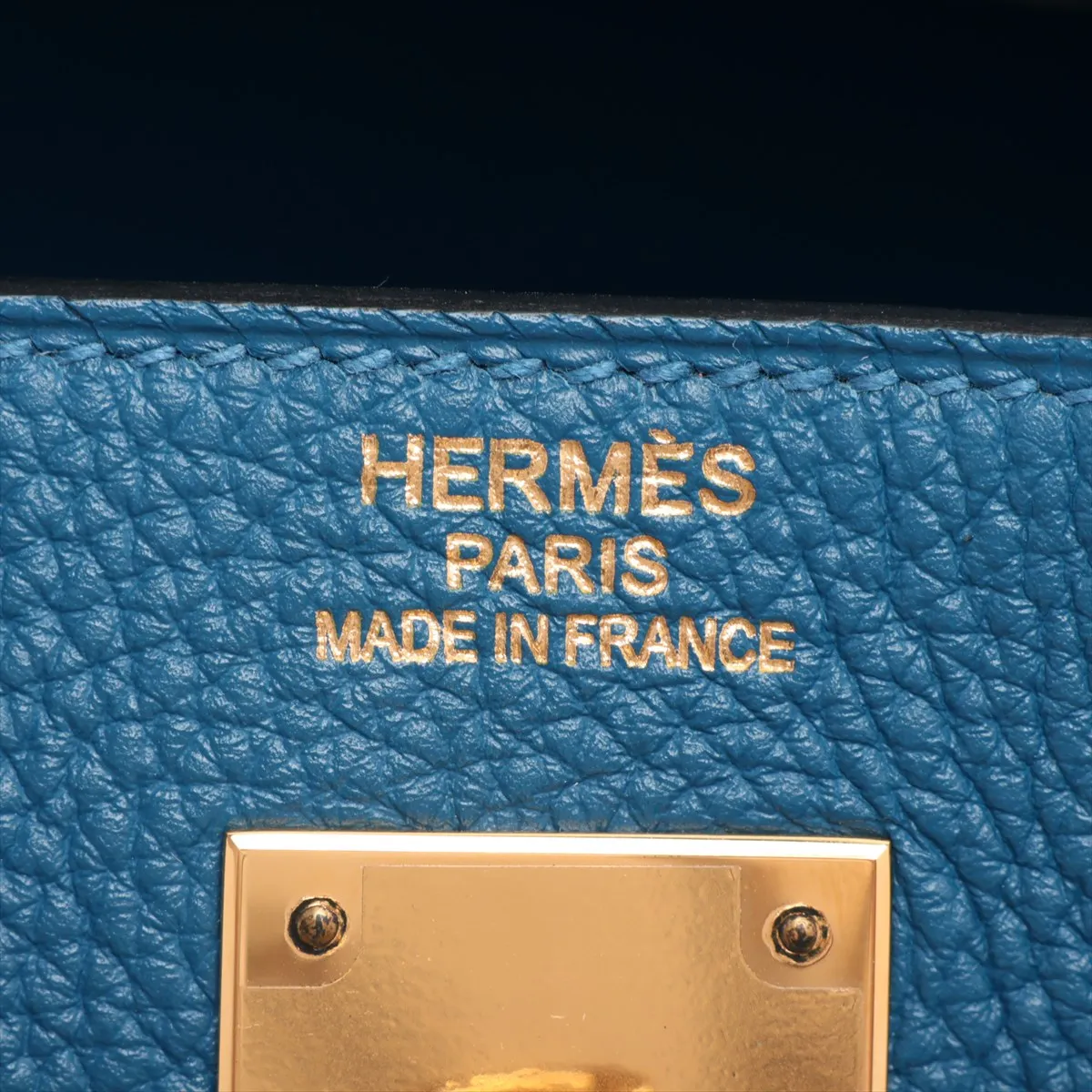 [Individually packaged] Hermes Kelly 35 Letournée Togo Blue Izmir Gold Hardware Q: 2013 — view 10