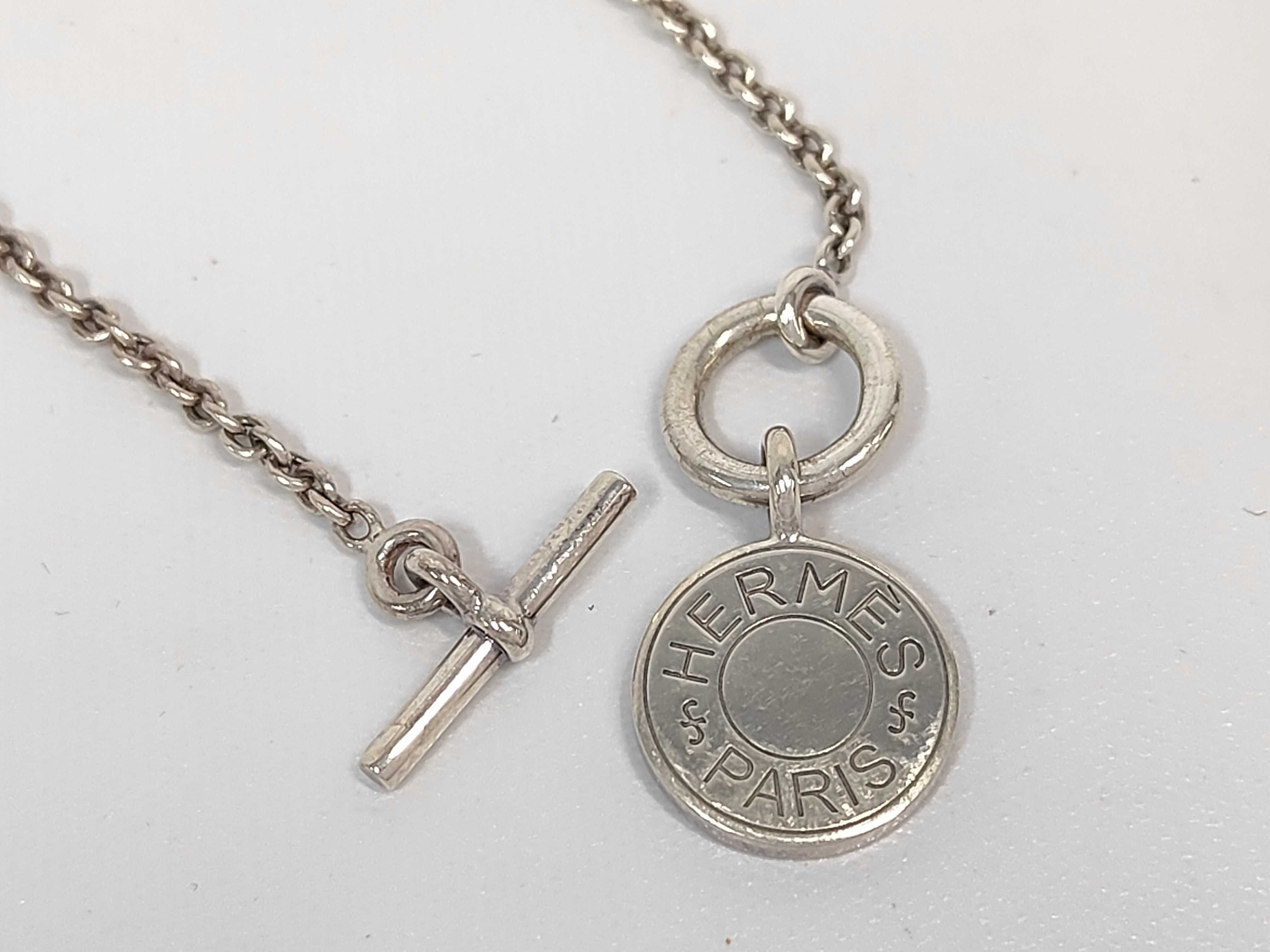 Amulette Sellier Silver Necklace SILVER925 Hermes Necklace — view 4