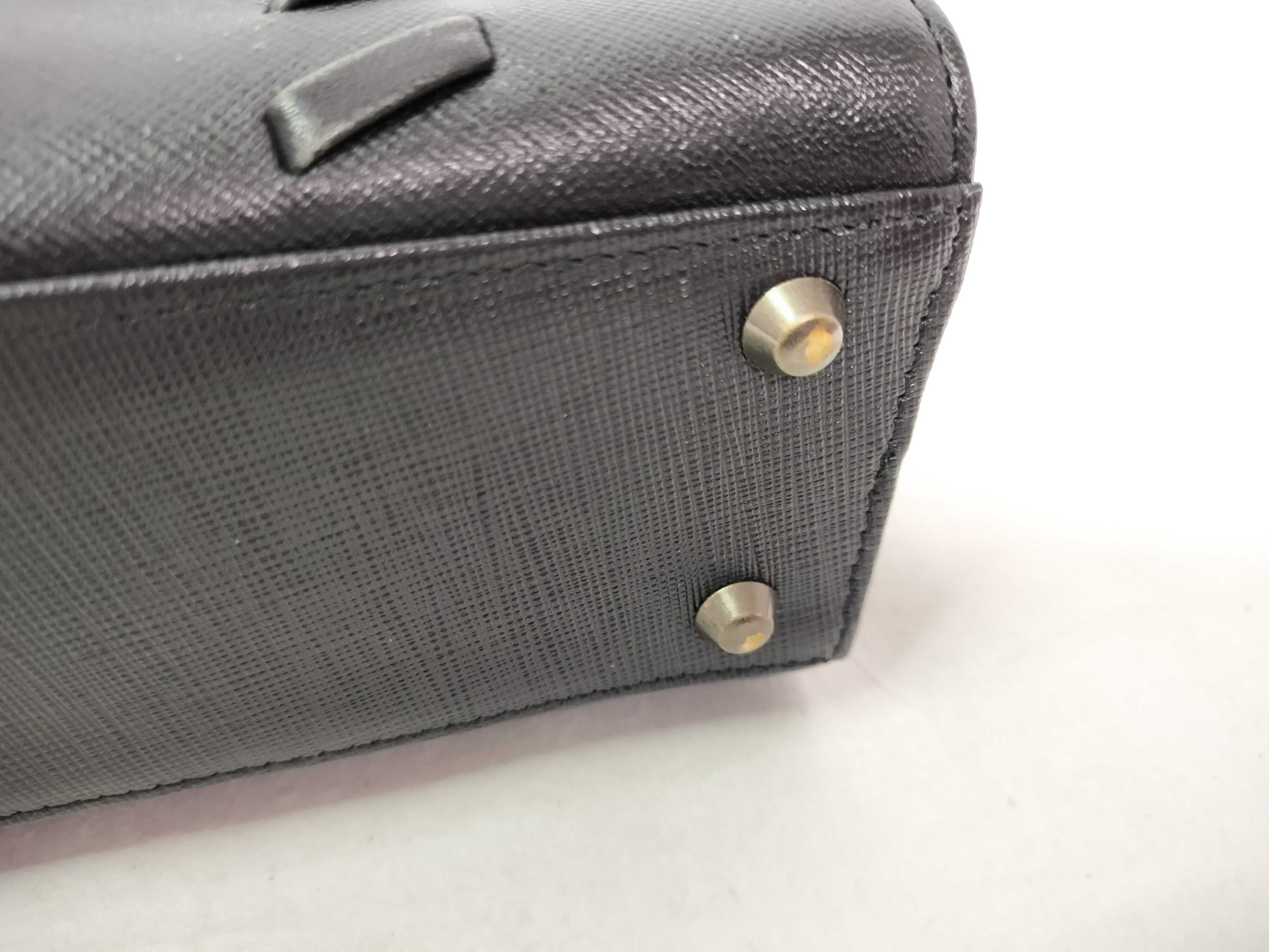 Leather Black Woven Handbag — view 12