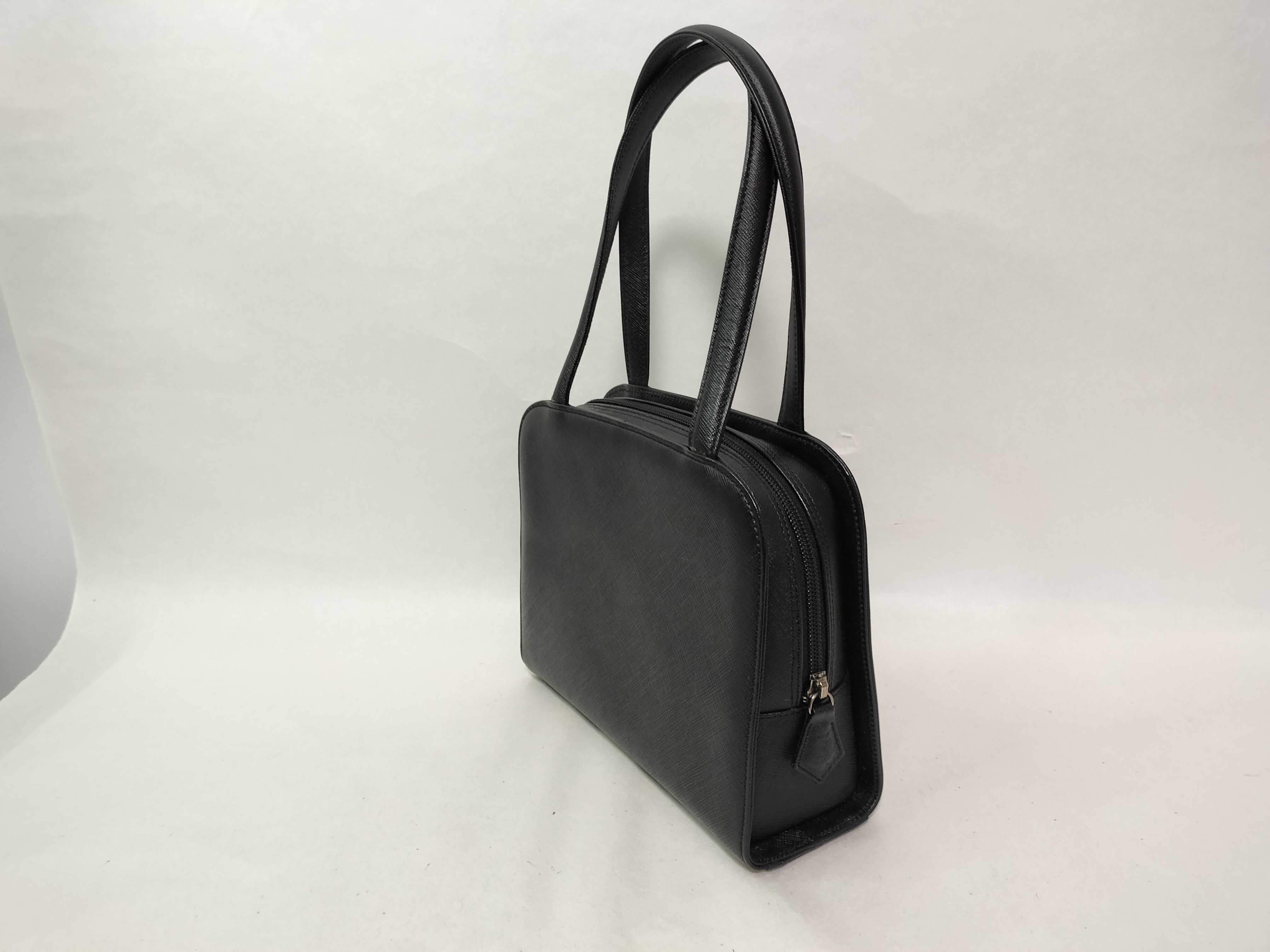 Leather Black Woven Handbag — view 3