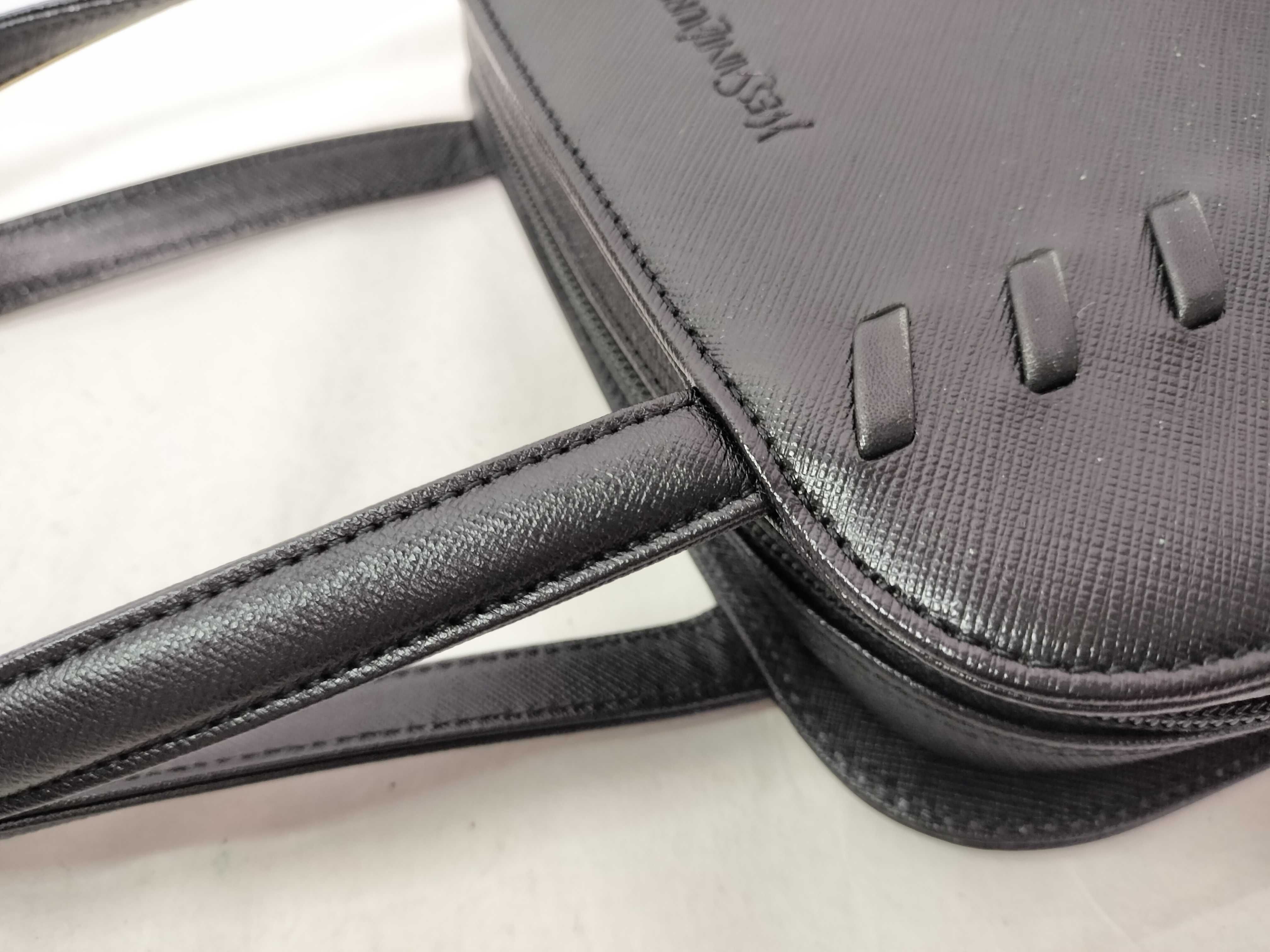 Leather Black Woven Handbag — view 8