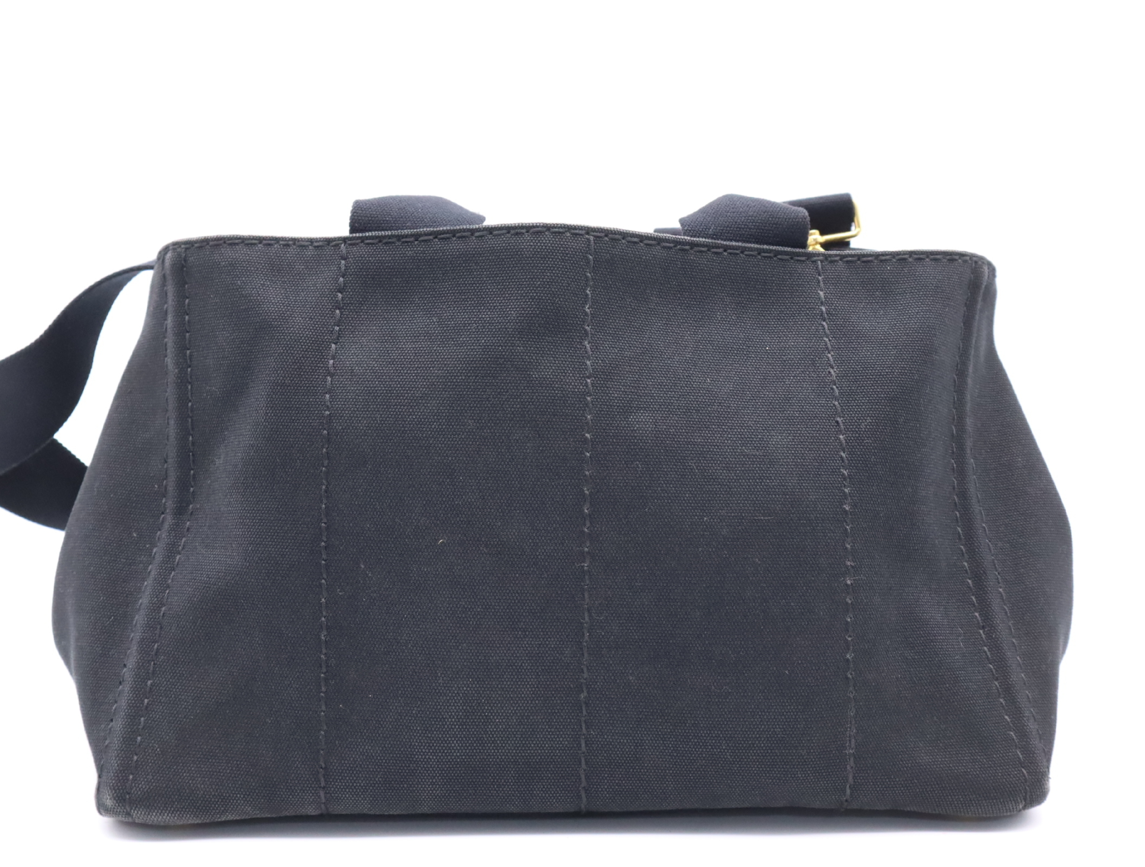 Canvas Canapa 2-Way Tote Bag with Shoulder Strap, Black — view 2