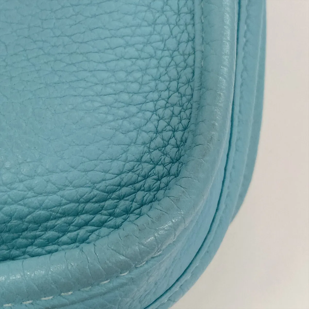Evelyne 3 29 PM Taurillon Clemence Blue Atoll Silver Hardware T:2015 — view 11