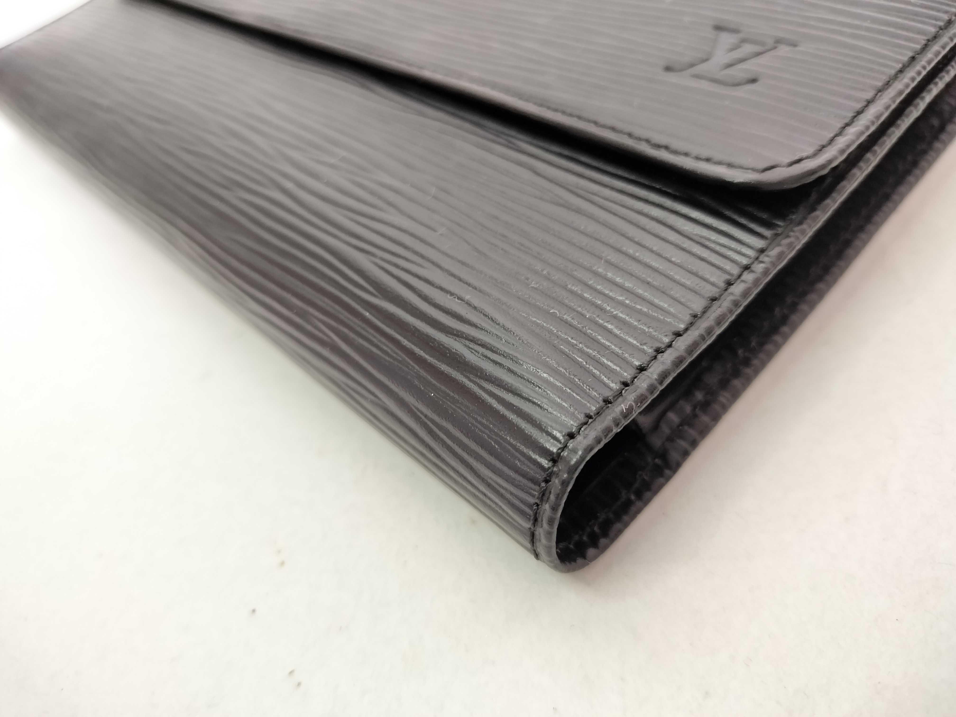 Epi Leather Long Wallet, Black — view 7