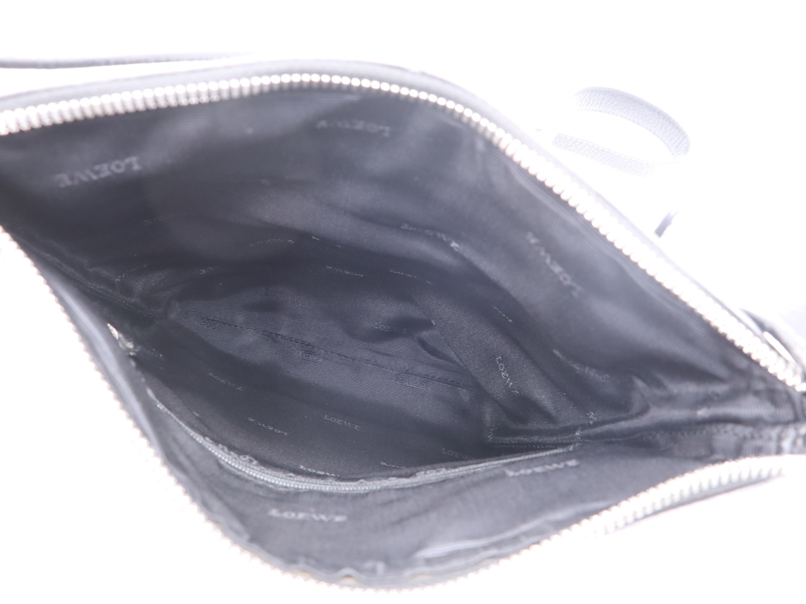 Leather logo shoulder bag, crossbody style, no gusset, black, silver hardware — view 7