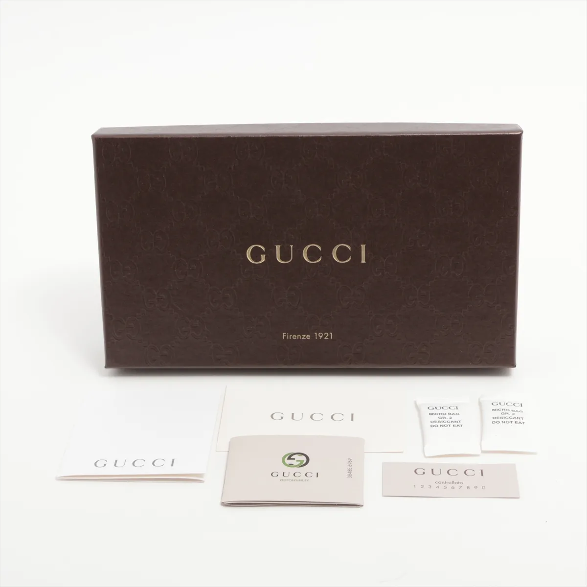 Guccisima 307987 Leather Round Zip Wallet Red — view 9