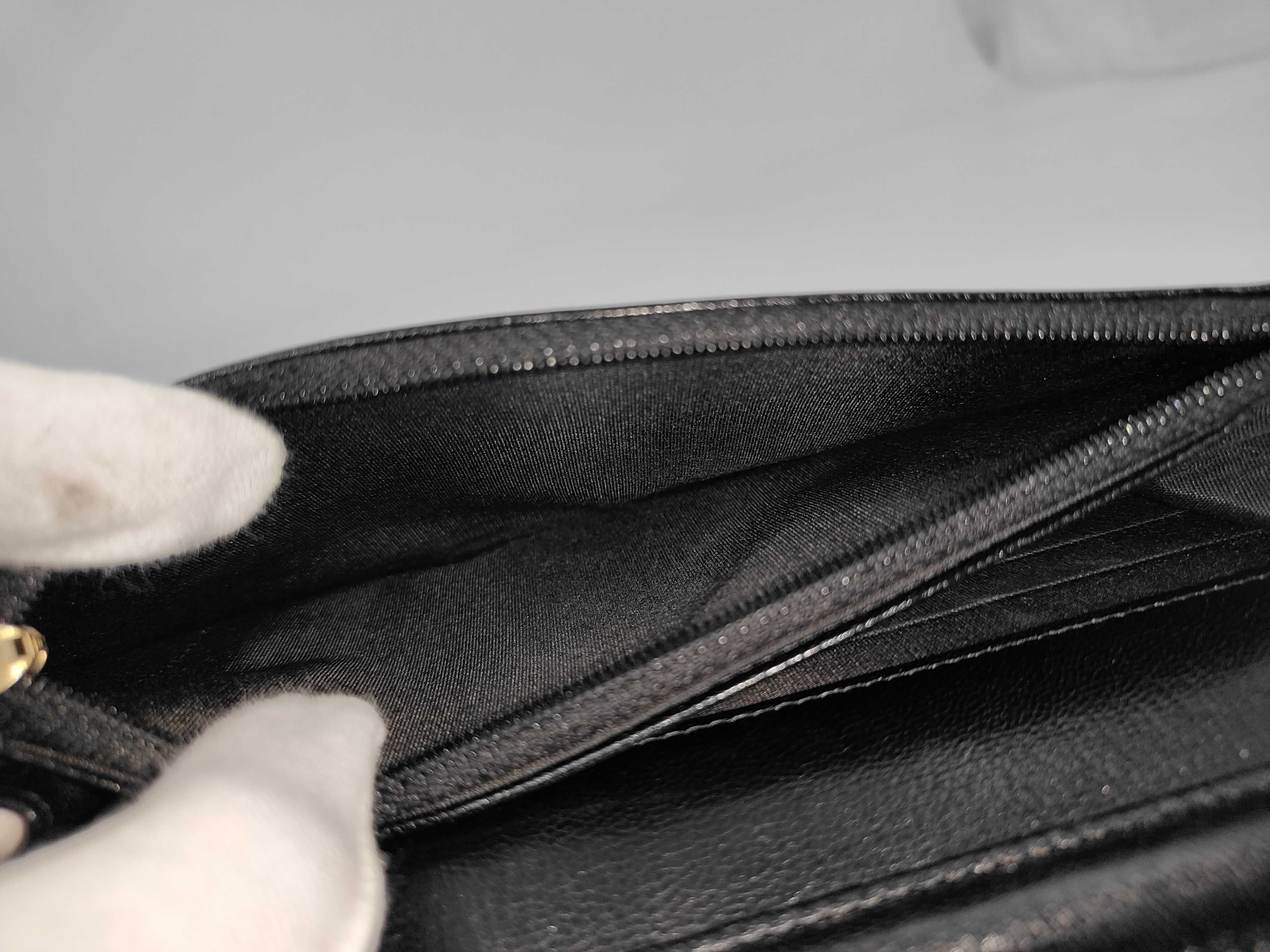 Chain Wallet, Series 27, V-stitch, Leather, Black, Gold Hardware, Shoulder Bag — view 9