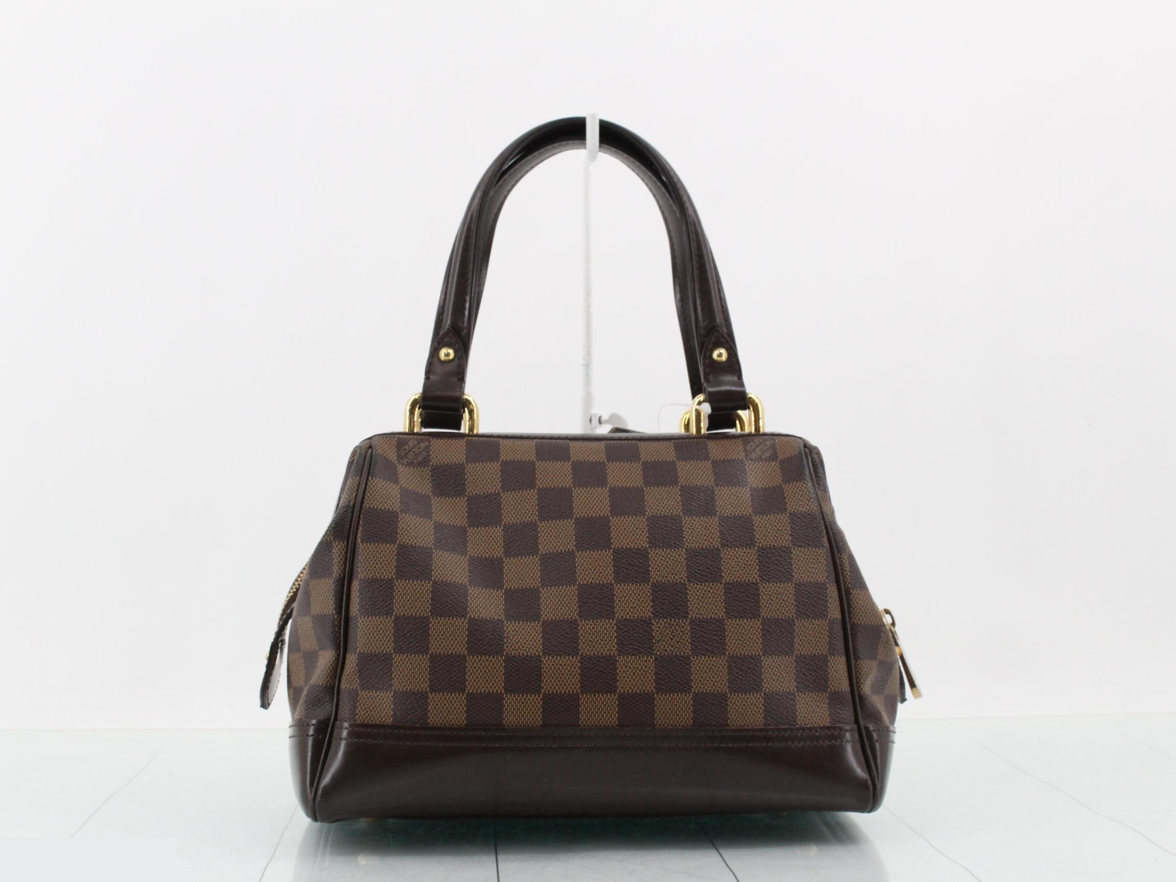 women's Knightsbridge handbag, Damier pattern, brown, rare leather. — view 2