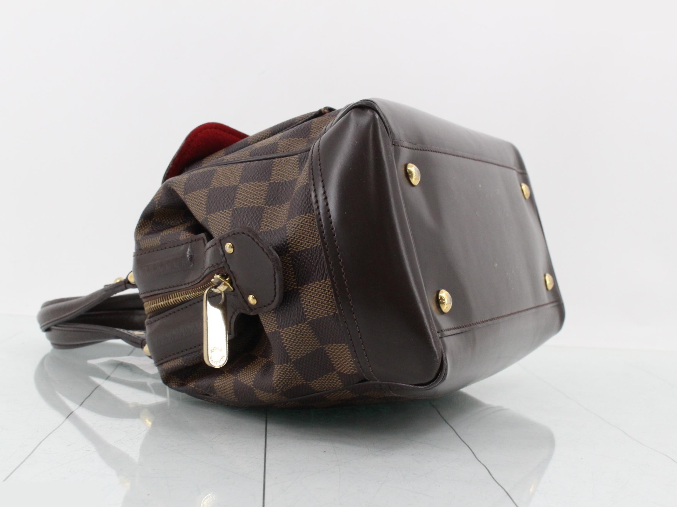 women's Knightsbridge handbag, Damier pattern, brown, rare leather. — view 5
