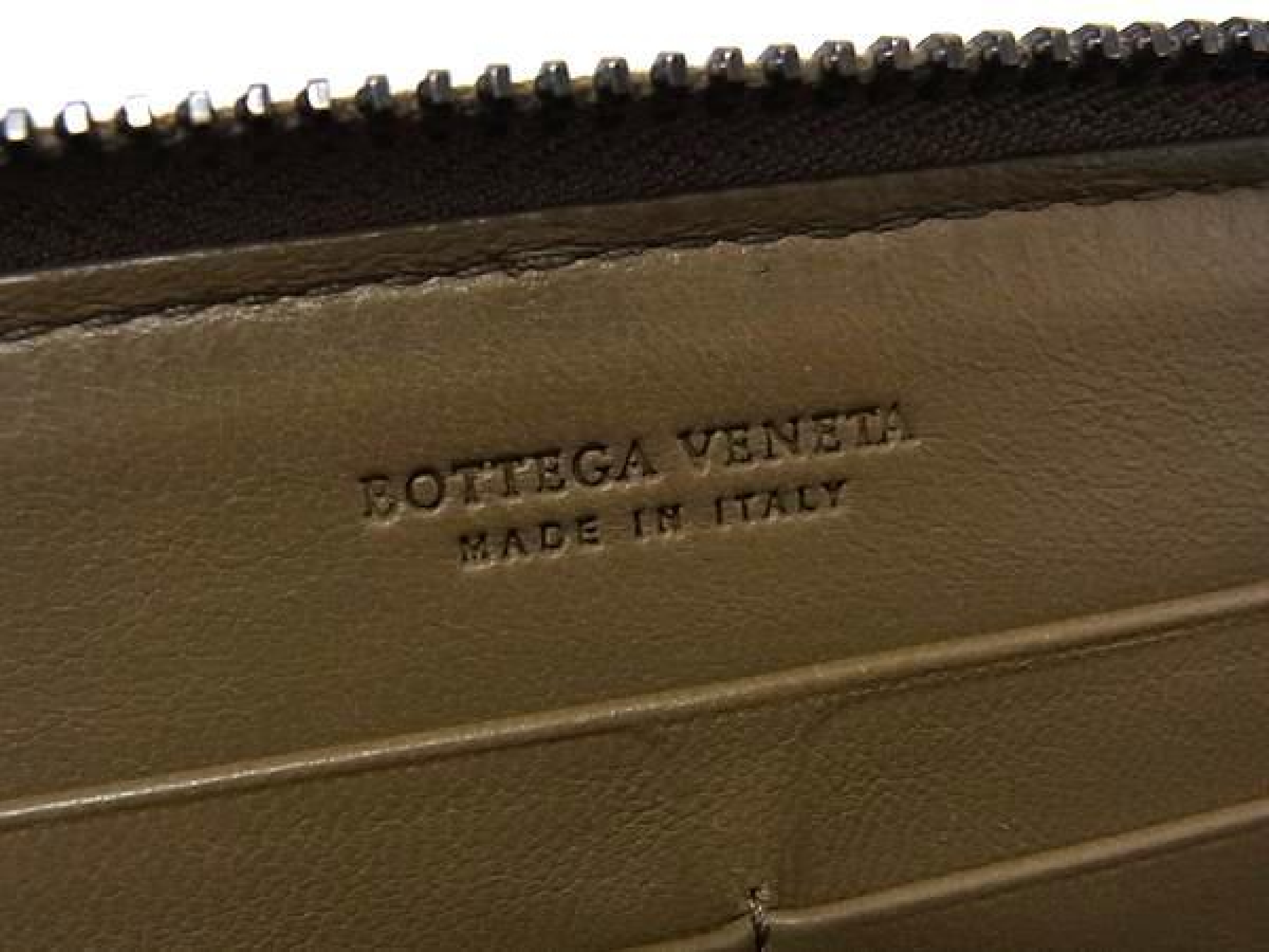 Intrecciato Leather Round Zip Long Wallet, Billfold, Brown, HD0736 — view 5