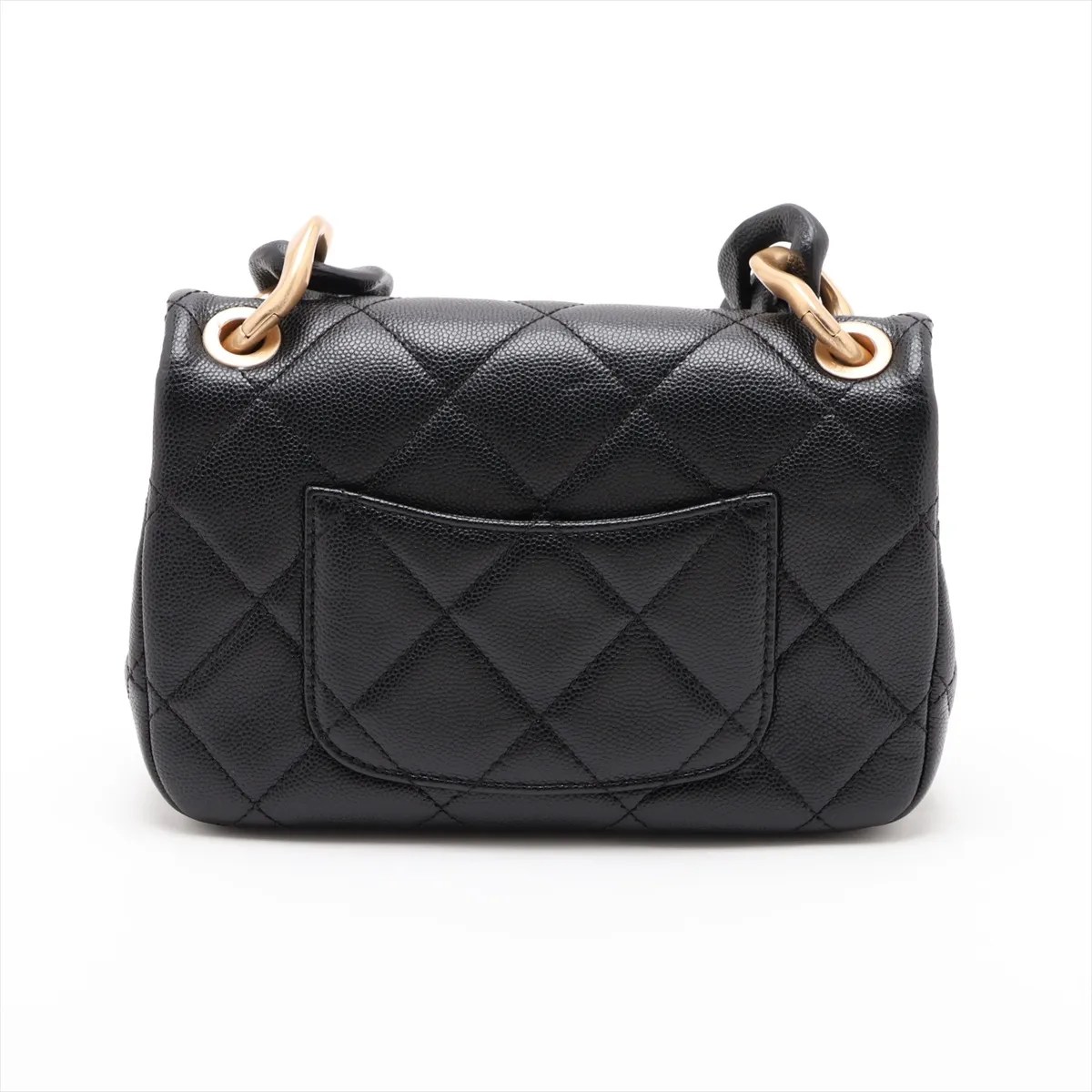 [Individually packaged] Chanel Matelassé Caviar Skin Chain Shoulder Bag Black GXC29HUJ Random Plate — view 2