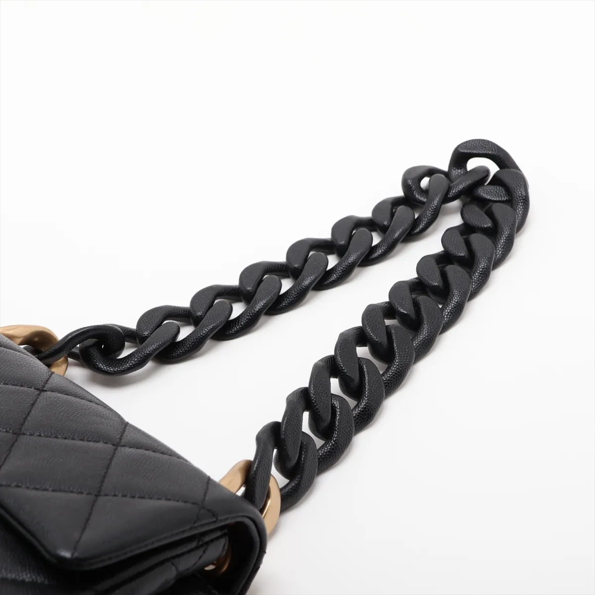 [Individually packaged] Chanel Matelassé Caviar Skin Chain Shoulder Bag Black GXC29HUJ Random Plate — view 5