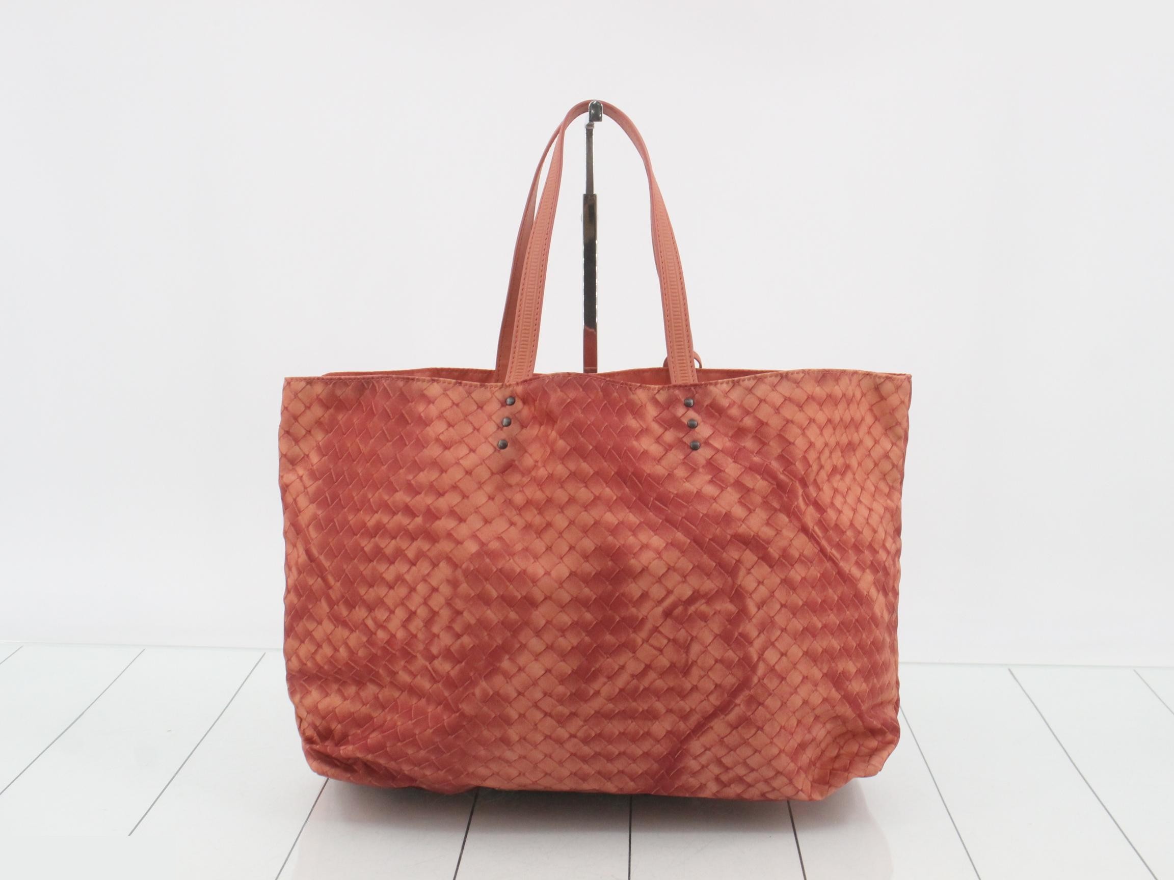 Intrecciolusion Tote Bag, Orange, Nylon — view 2