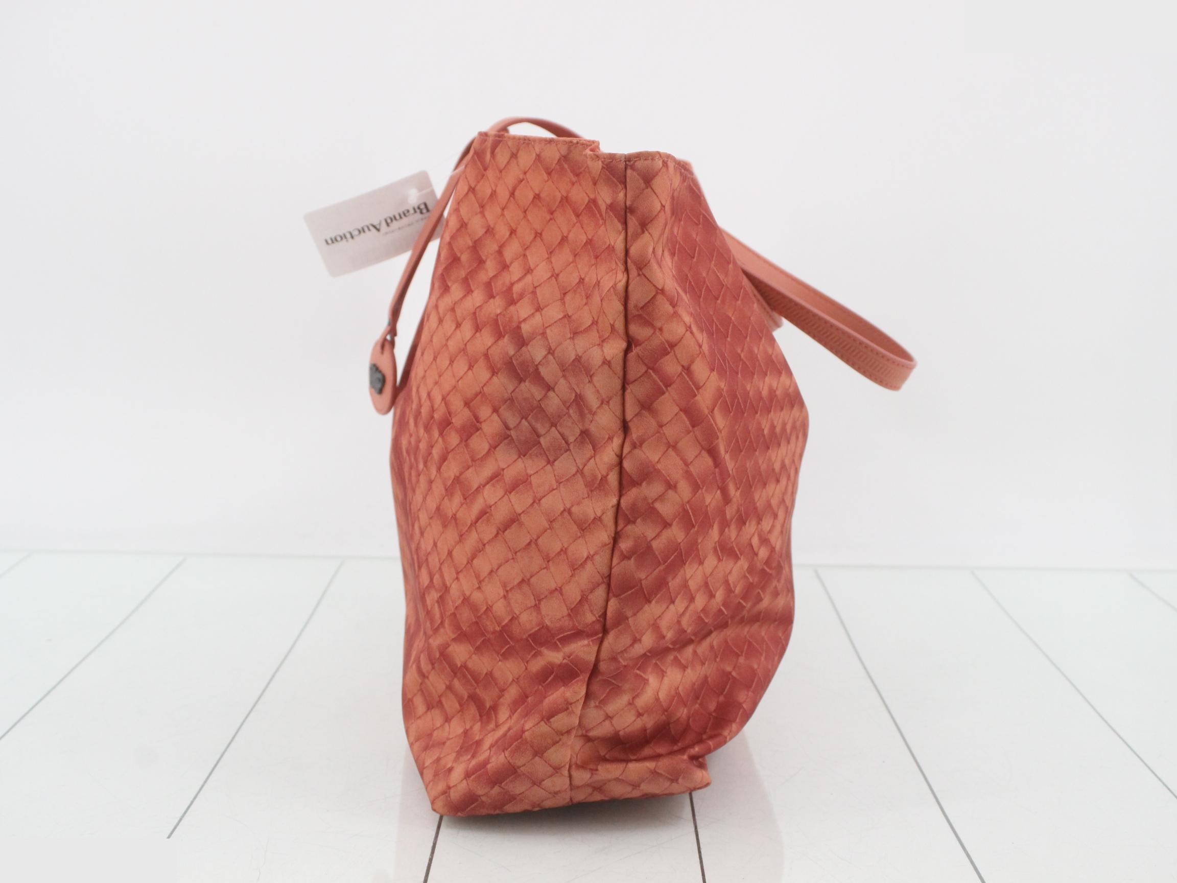 Intrecciolusion Tote Bag, Orange, Nylon — view 3