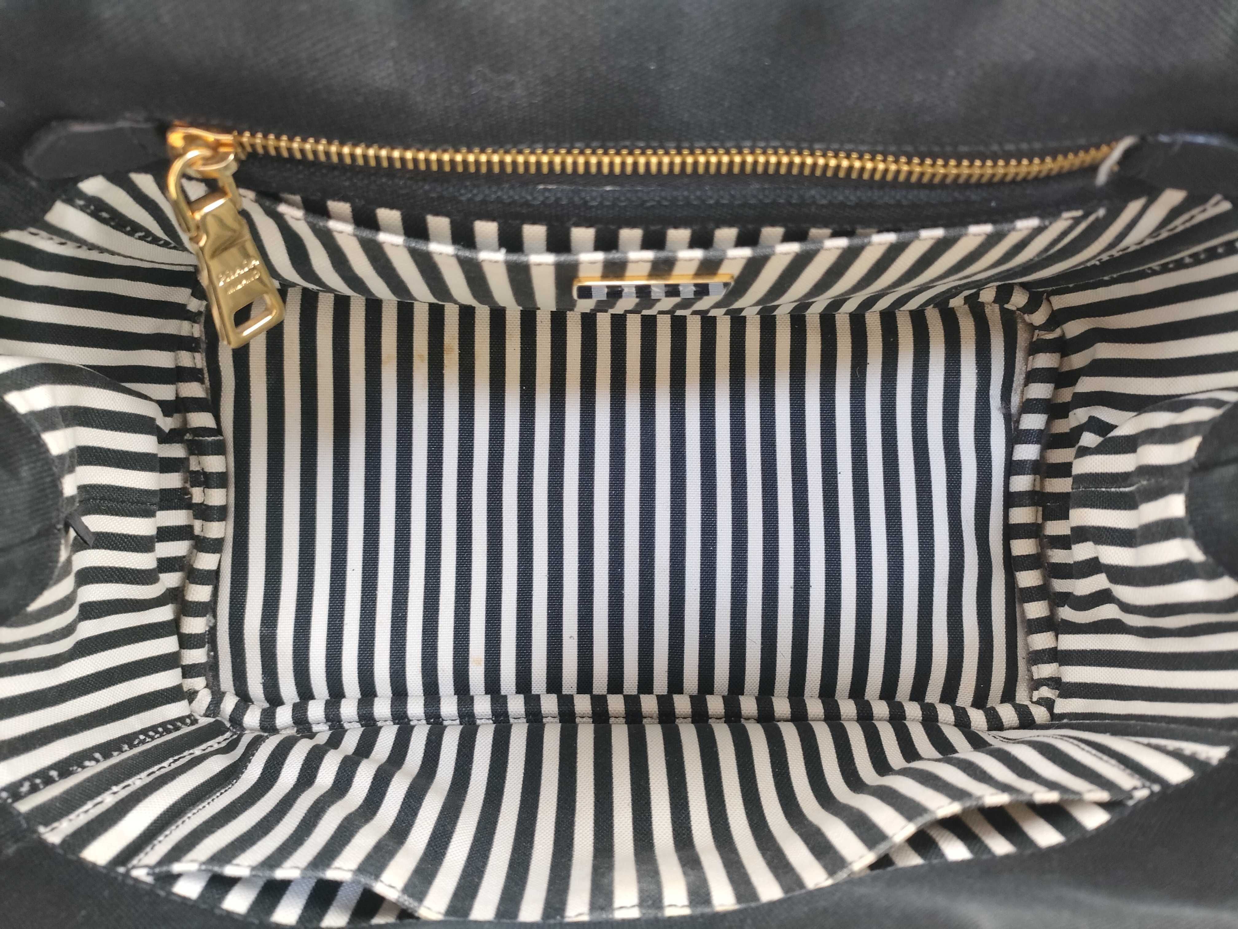 Canapa Canvas x Leather 2-Way Handbag, Black 1BG439 — view 10