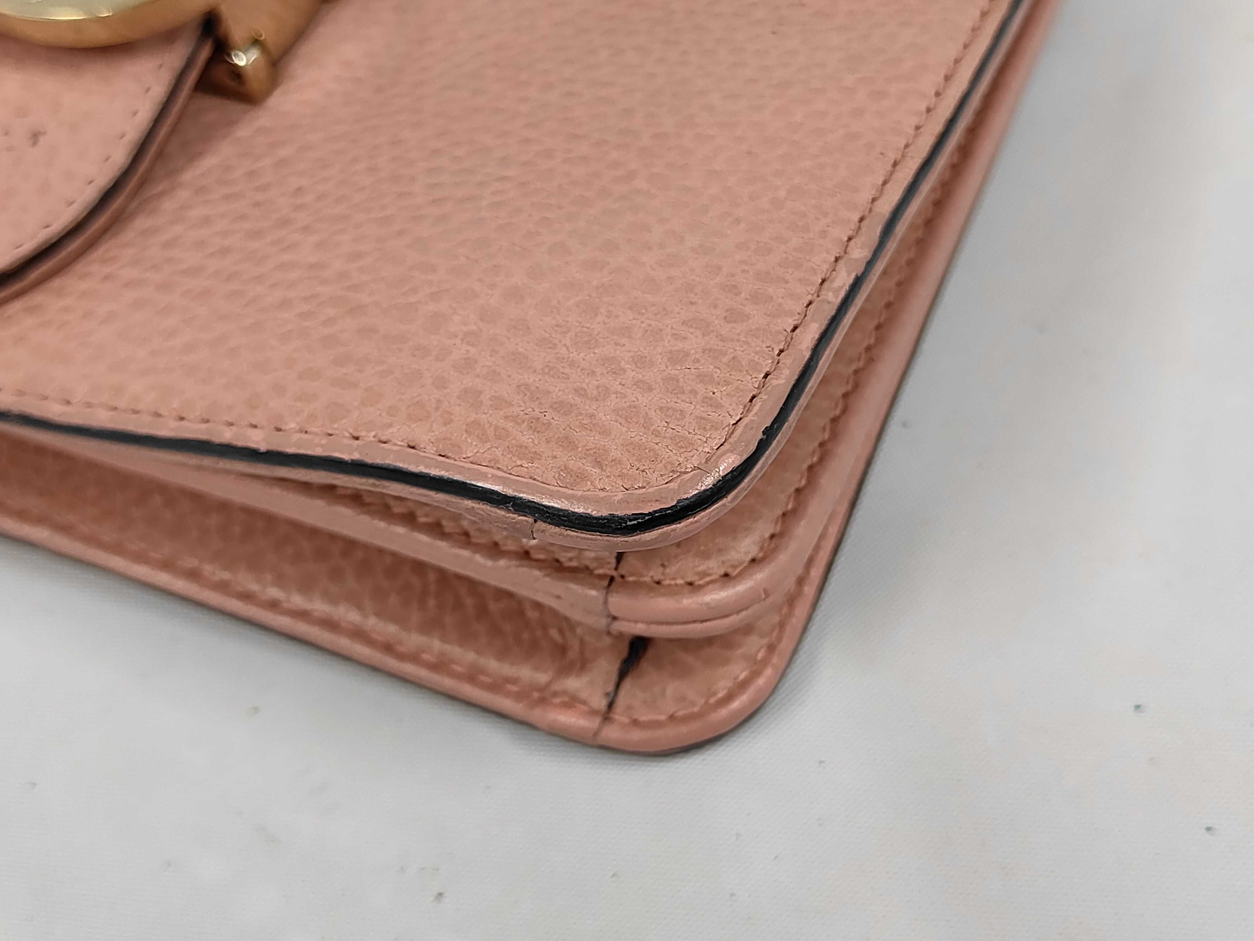Interlocking G Pink Calf Leather Medium Shoulder Bag with Gold Hardware — view 4