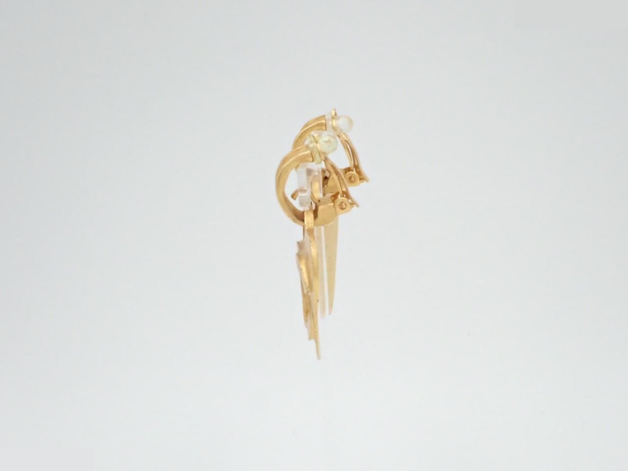 Coco Mark Gold Earrings — view 3