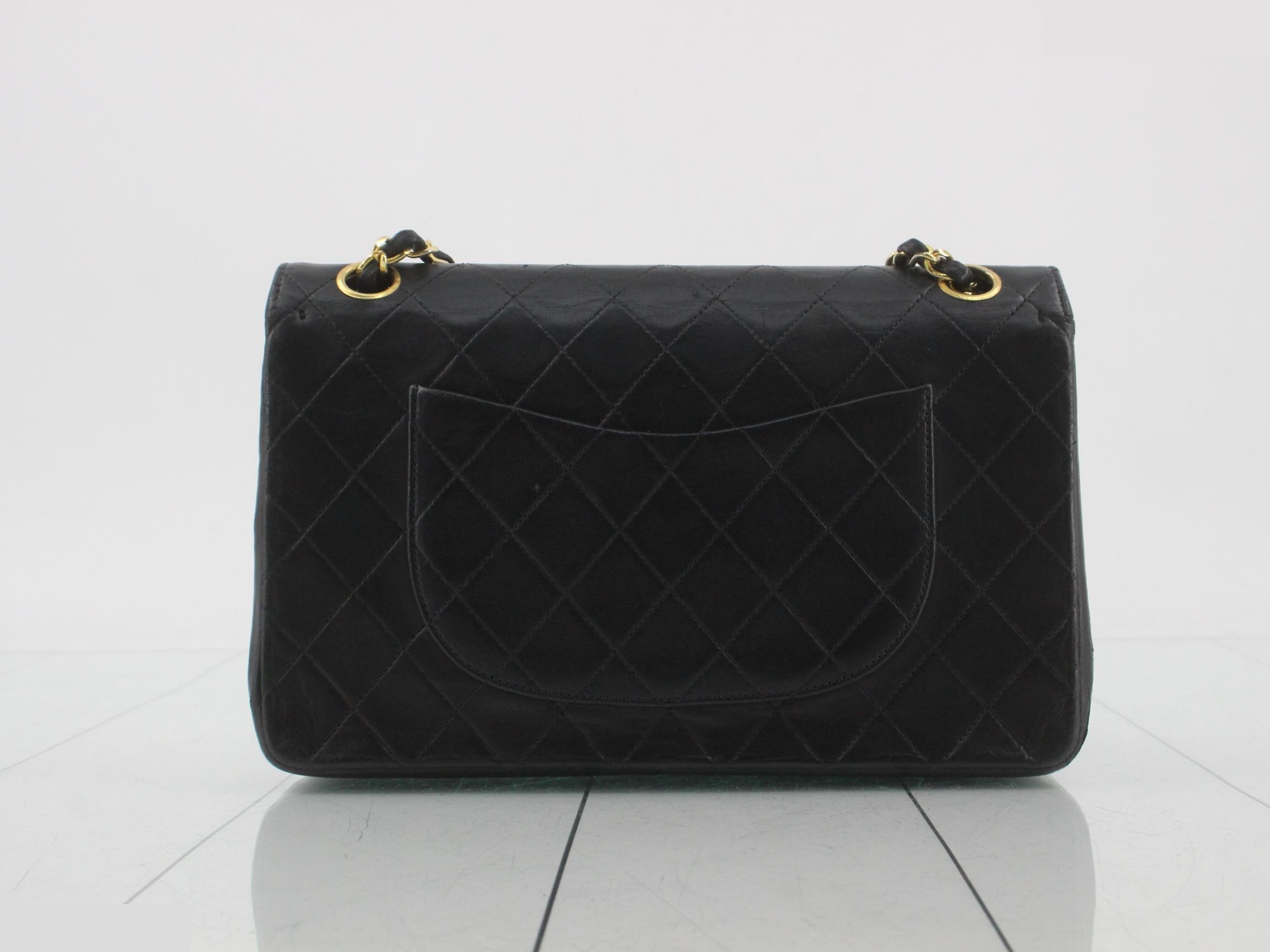 Matelassé Classic Flap Shoulder Bag, Medium, Lambskin — view 2