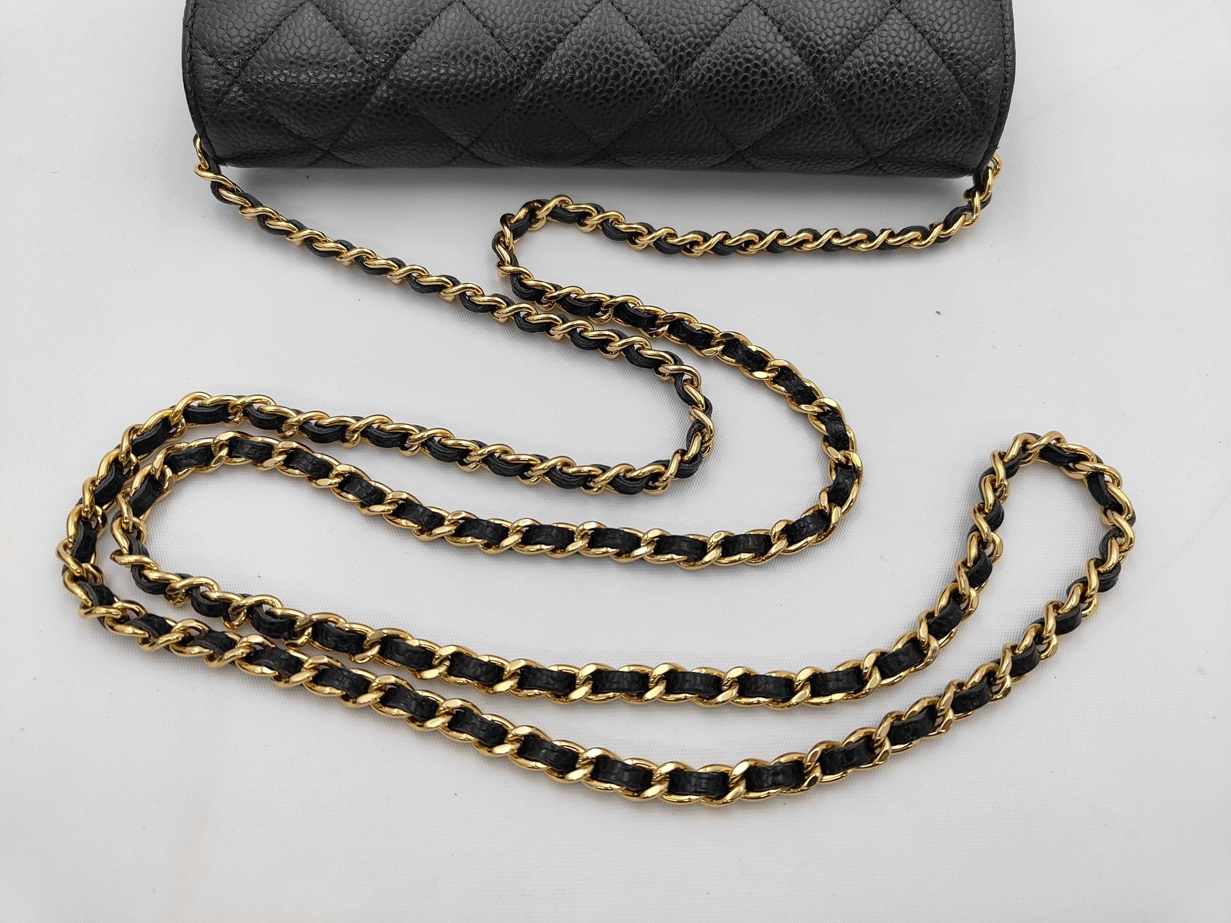 Chain Wallet Caviar Black GP Shoulder Bag — view 3