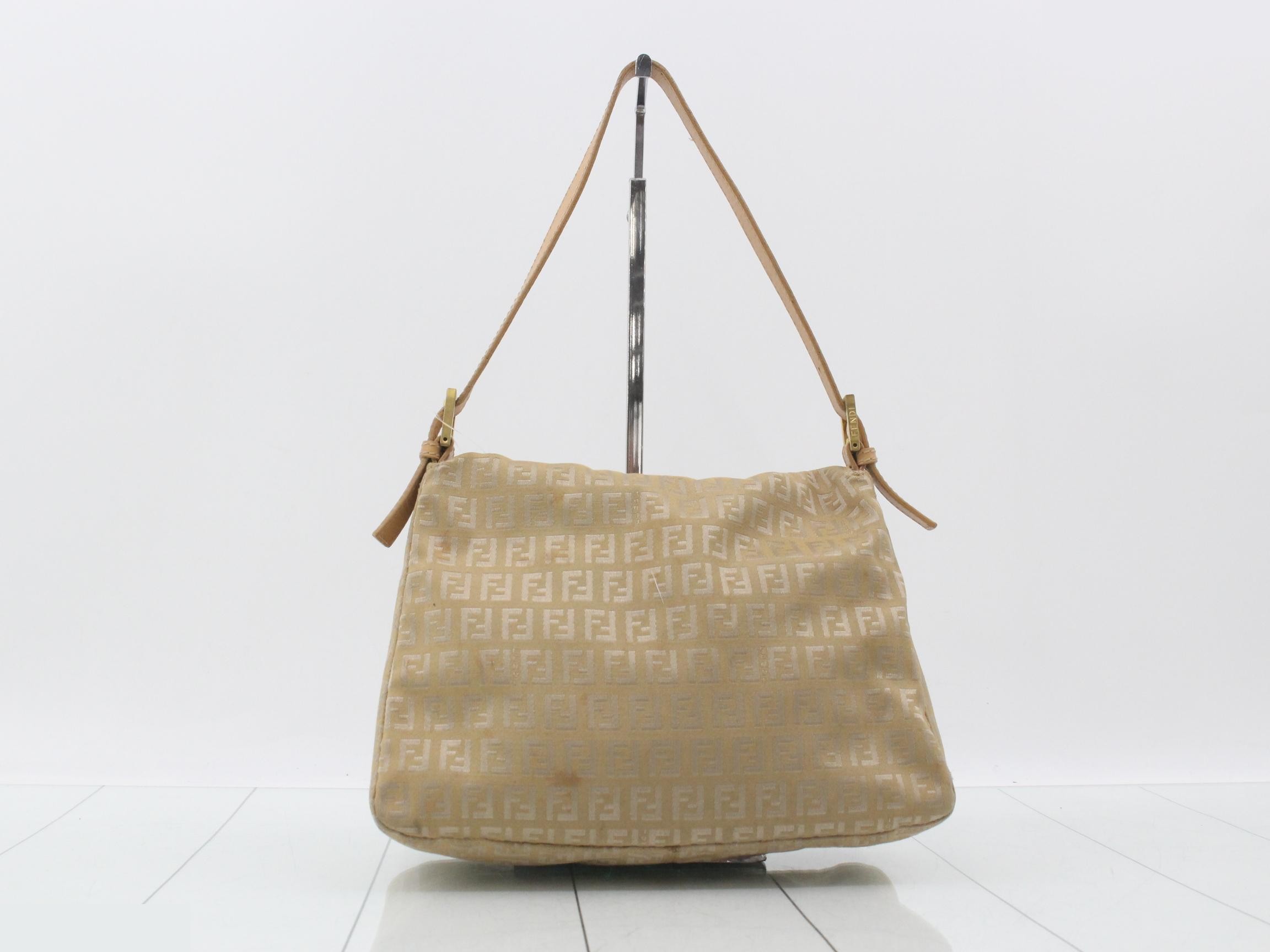 Mamma Baguette Zucchino One-Shoulder Bag (Beige) — view 2