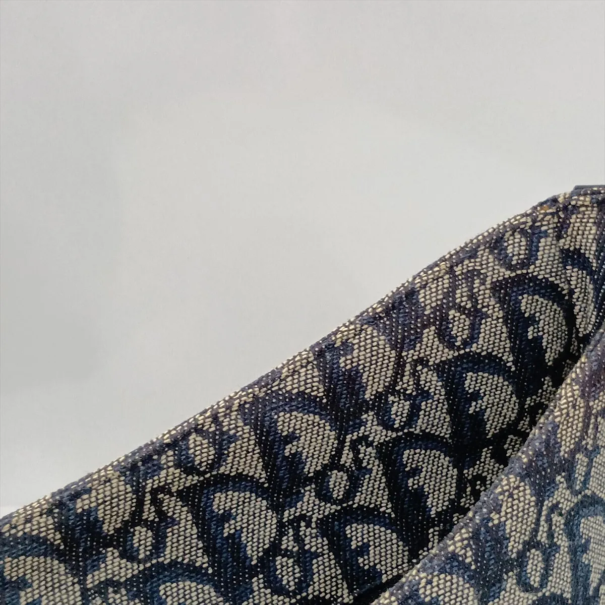 Trotter Canvas x Leather Shoulder Bag, Navy — view 10