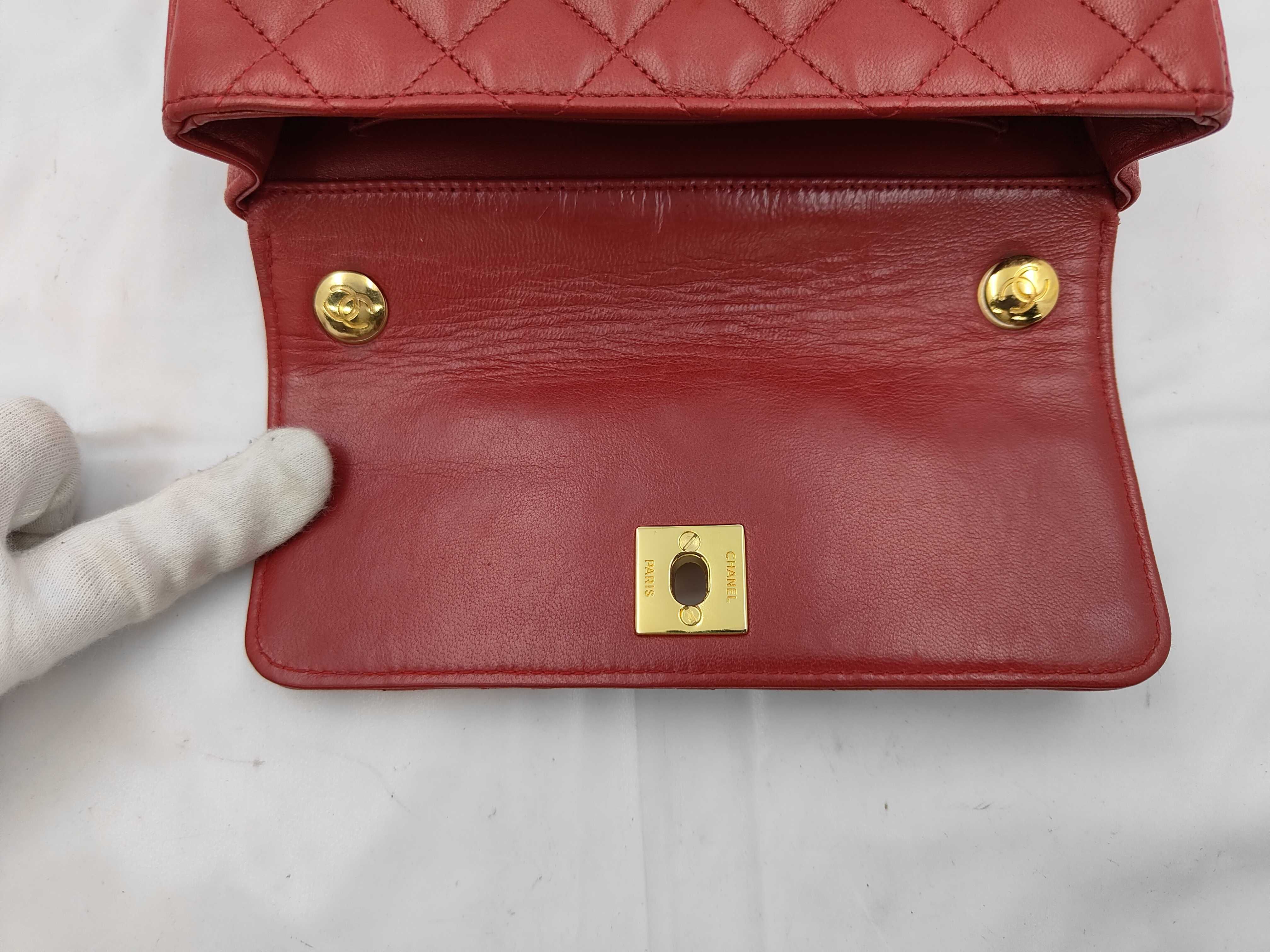 Mini Matelassé Red Shoulder Bag — view 7
