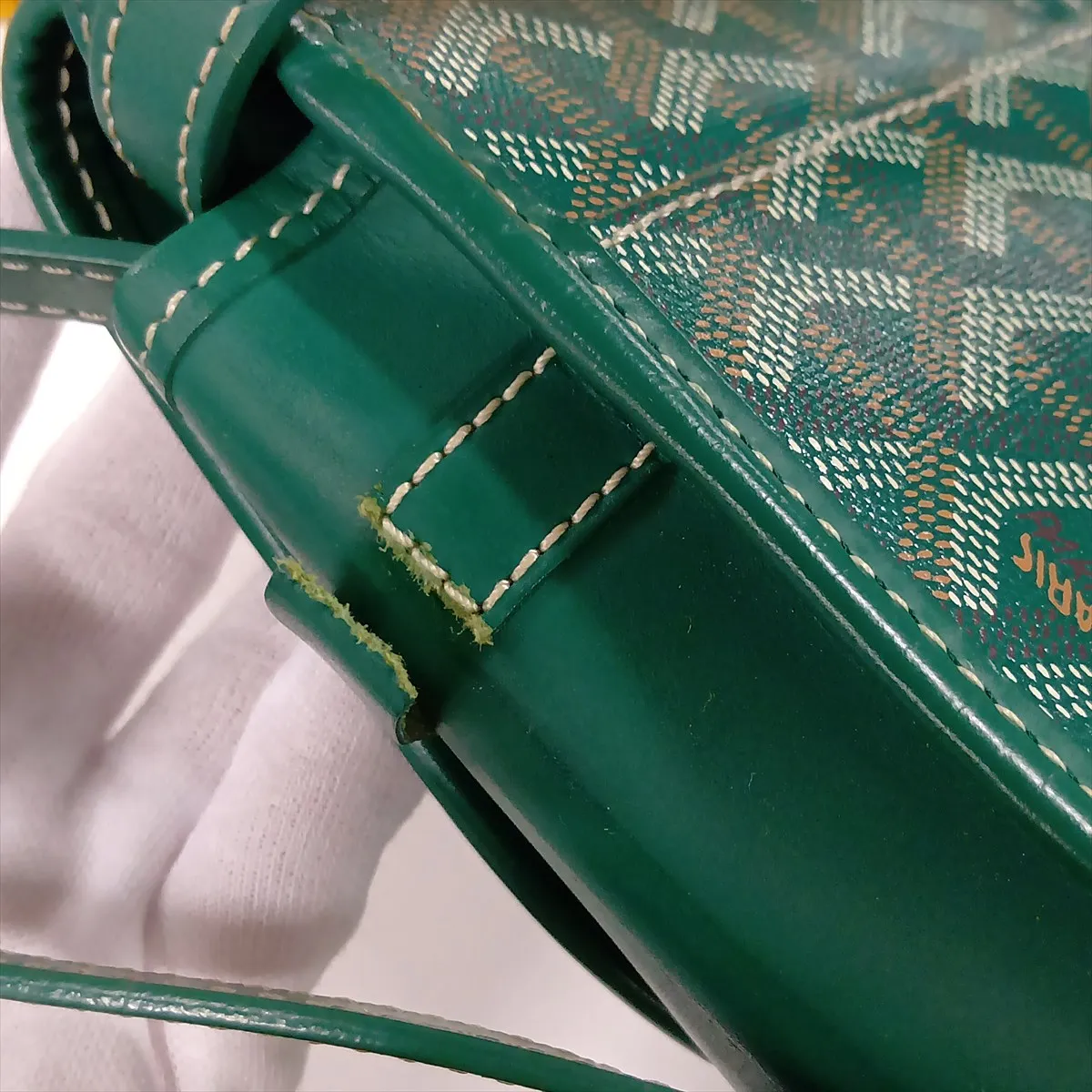 Belvedere PM PVC x Leather Shoulder Bag, Green — view 13