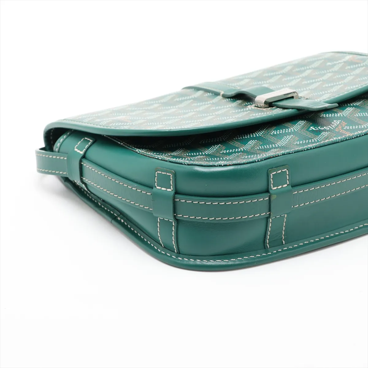 Belvedere PM PVC x Leather Shoulder Bag, Green — view 4