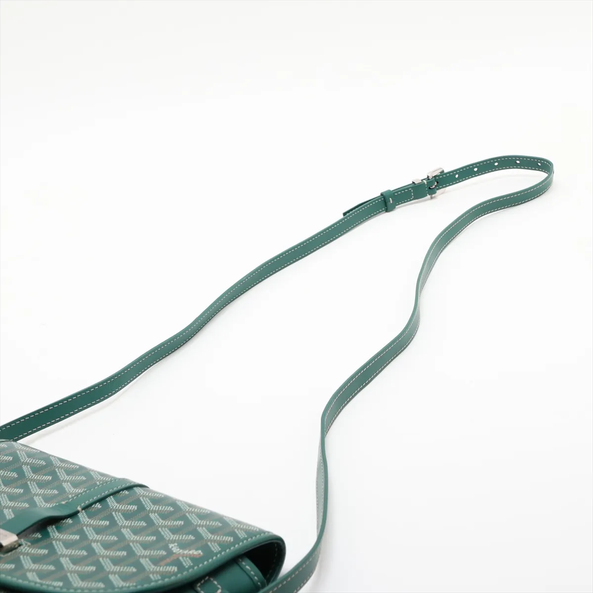 Belvedere PM PVC x Leather Shoulder Bag, Green — view 5