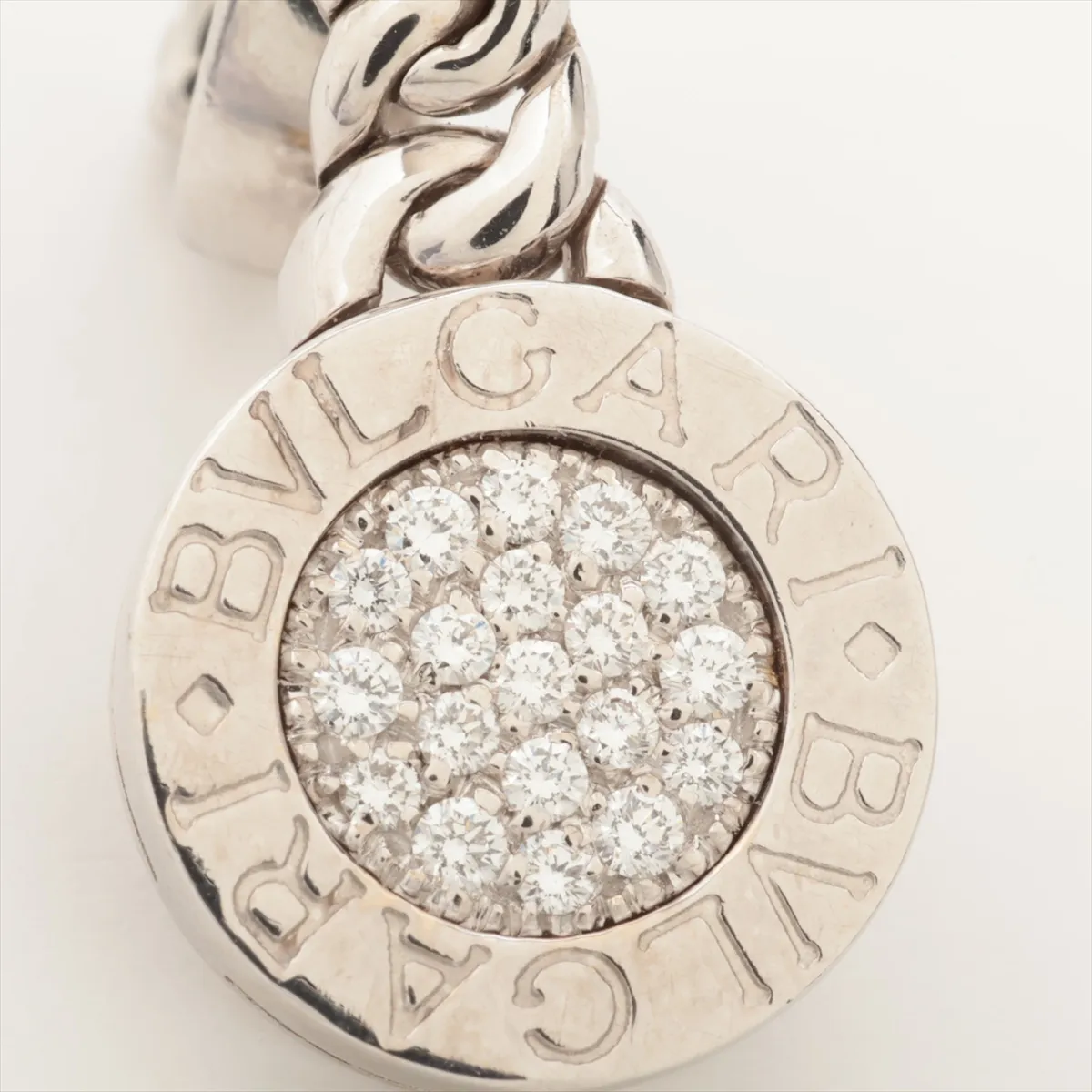 Diamond Earrings, 750 (WG), 18.6g, WZ74. One earring has a loose clasp, some plating is — view 5