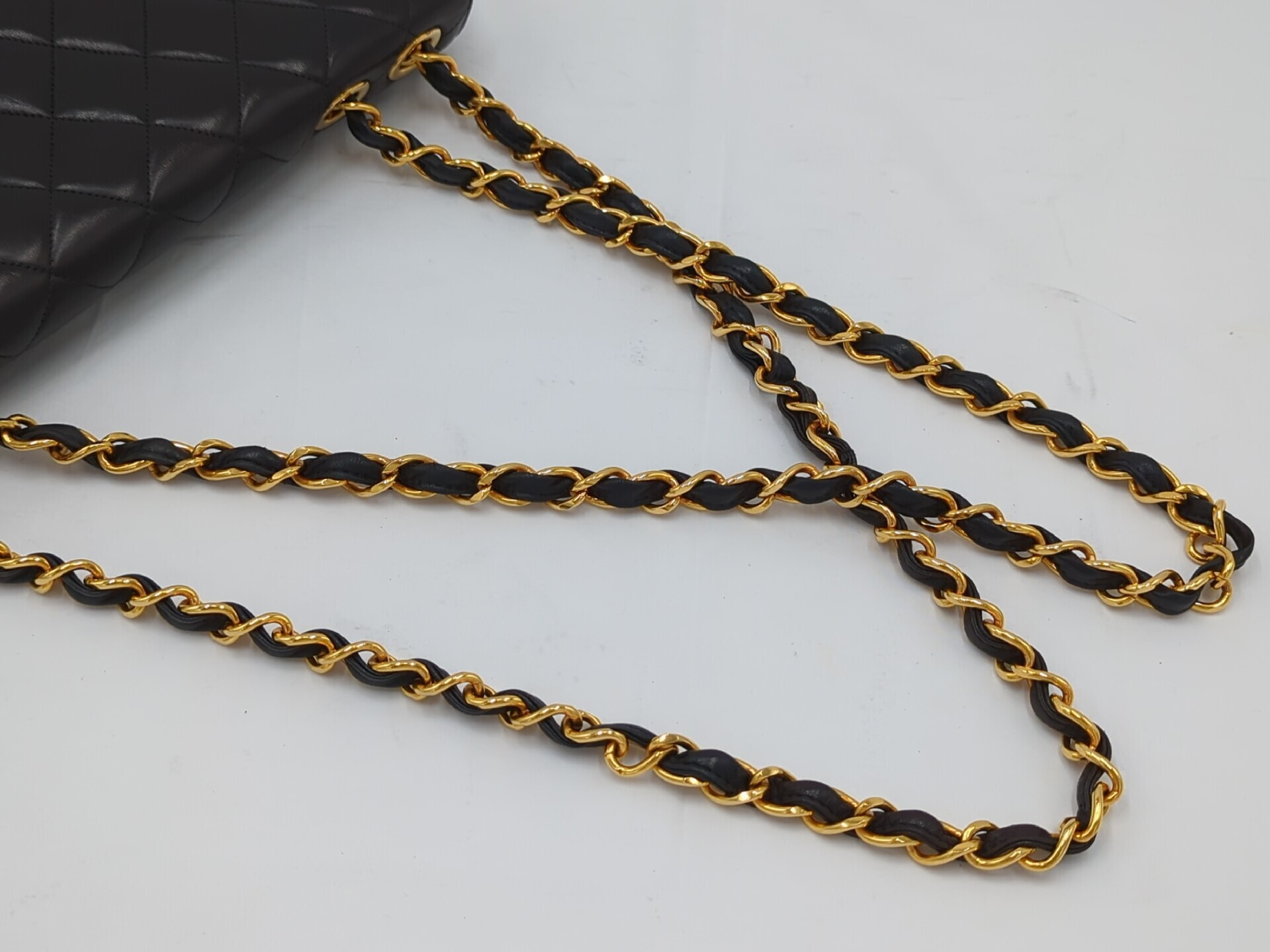 Lambskin Large Matelassé 30 Black with Gold Hardware, Series 4 Shoulder Bag — view 6